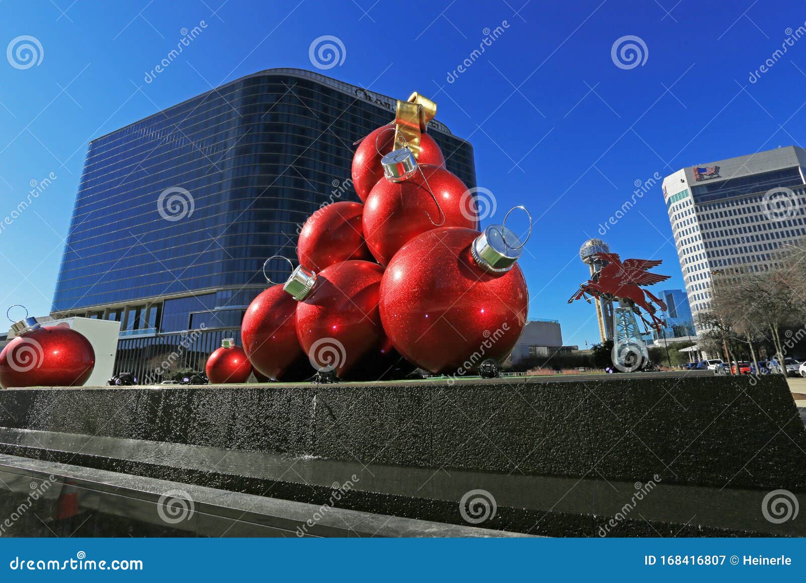 Christmas Decorations in Downtown Dallas Dec 2019 Editorial Photography