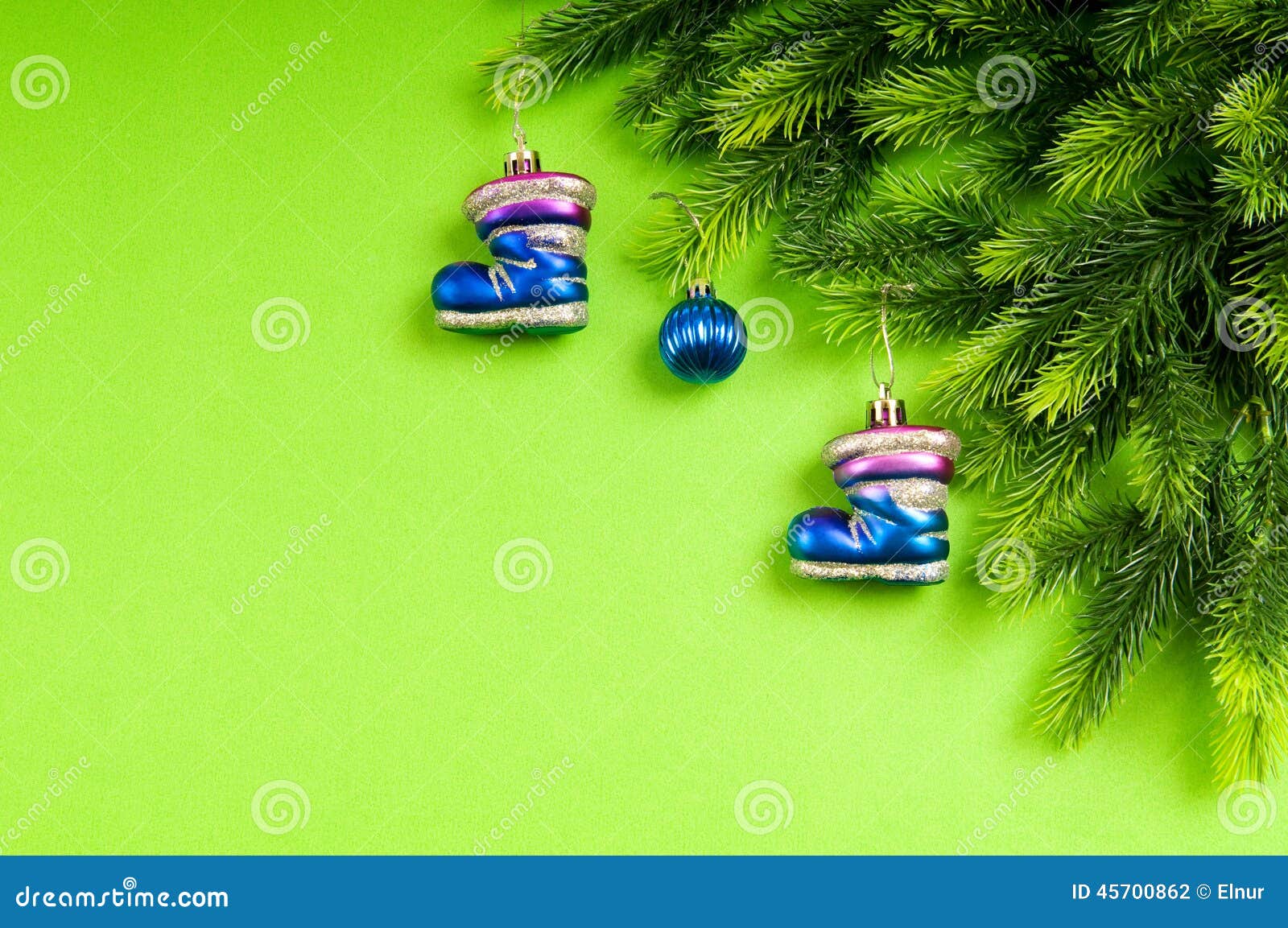 Christmas Decorations in Festive Stock Photo - Image of bauble ...