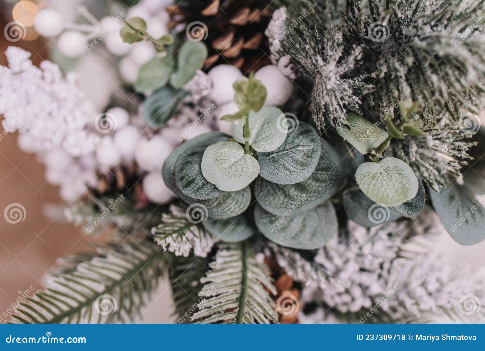 Christmas Decorations. Green Tree Stock Photo Image of christmas