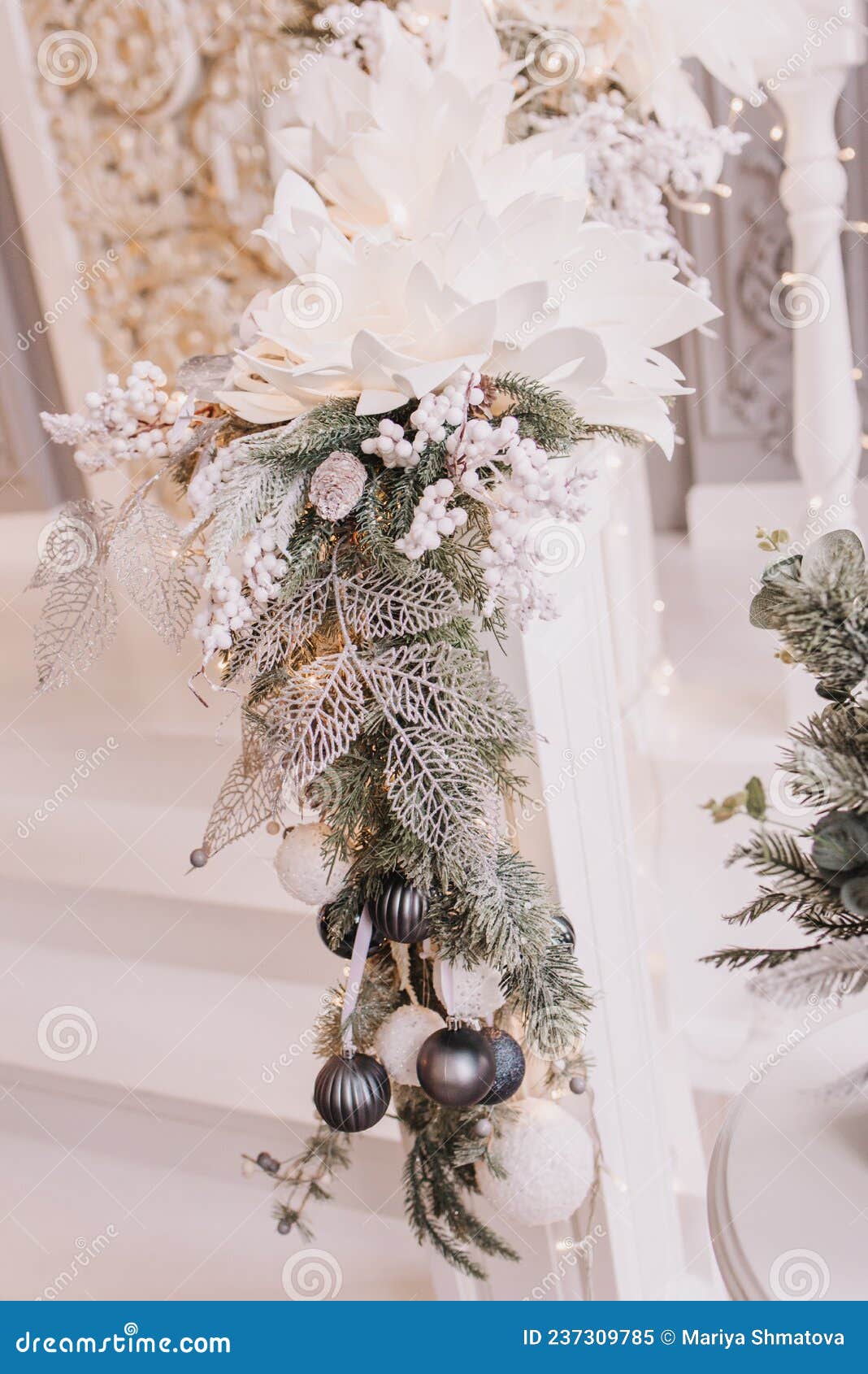 Christmas Decorations. Green Tree Stock Image - Image of decor, noel ...