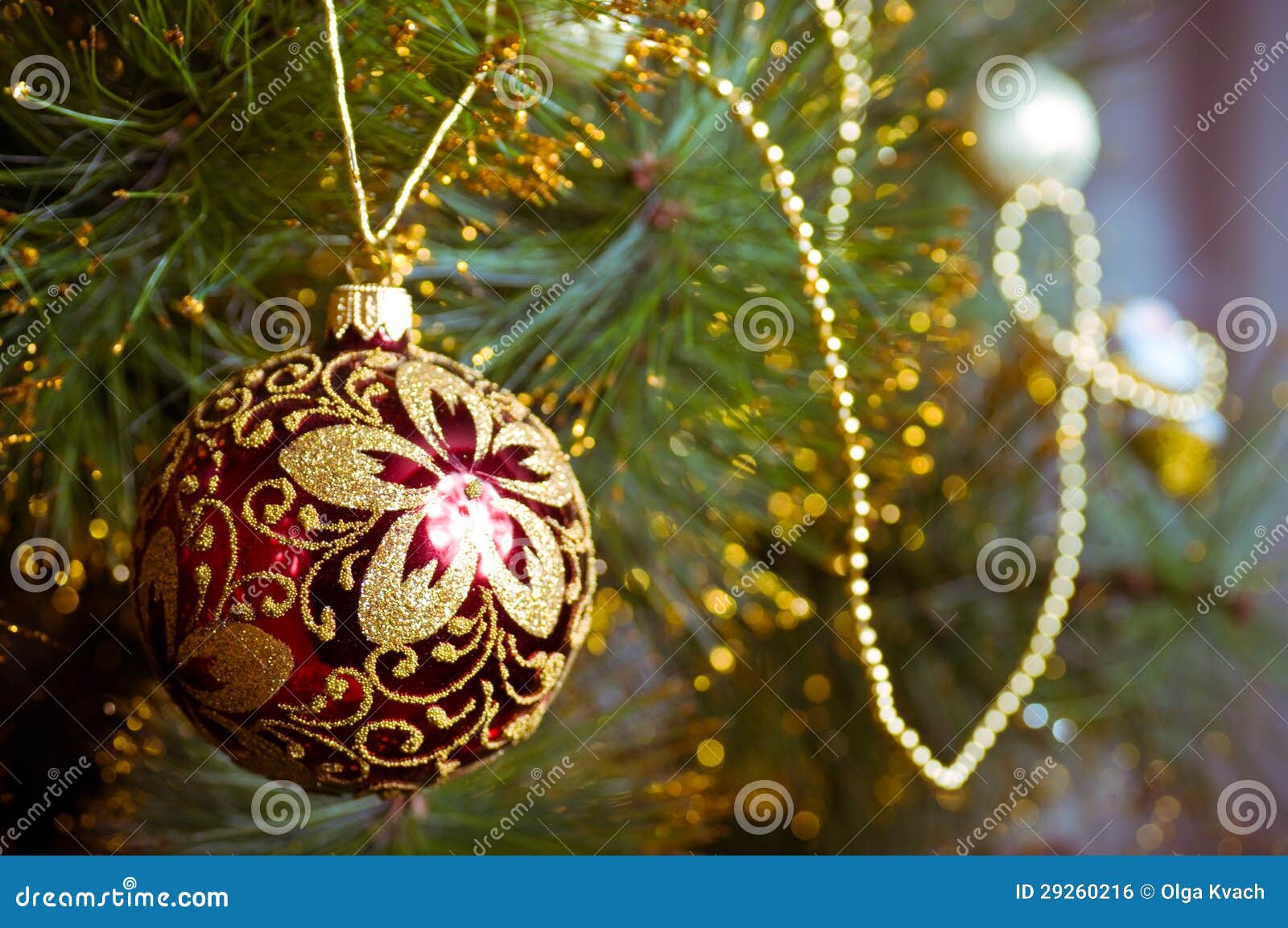 Christmas Decorations Hanging Stock Photo - Image of closeup, detail ...