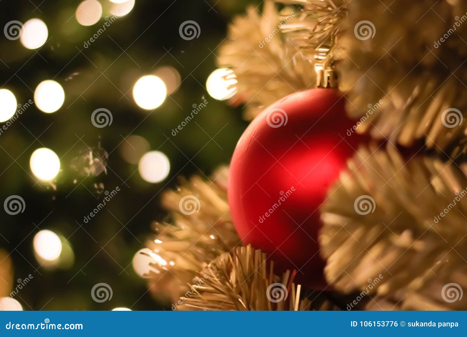 Christmas Decorations and Lighting on the Branches Christmas Tree, Soft ...