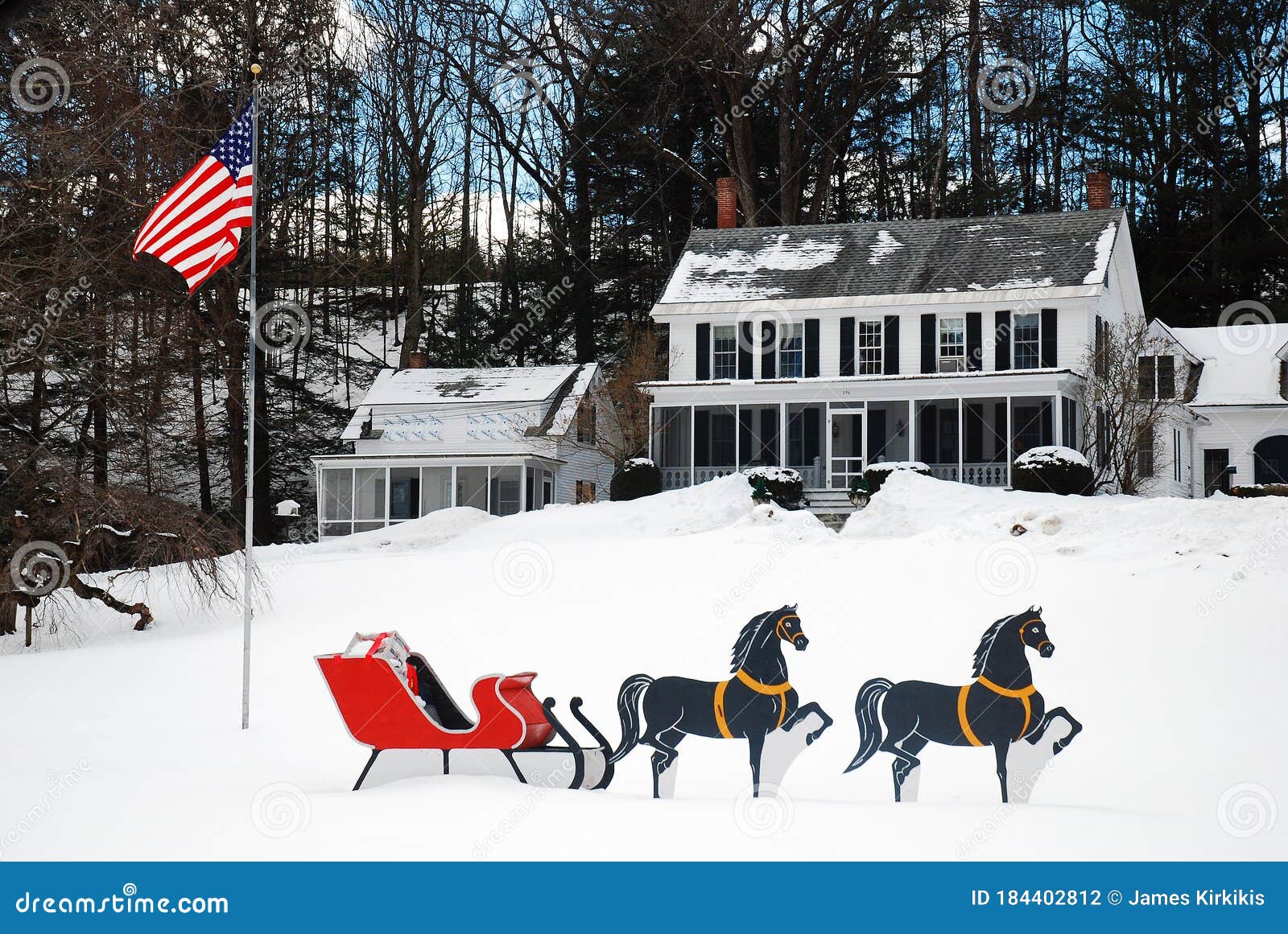 Christmas Decorations in Northern New England Editorial Photography