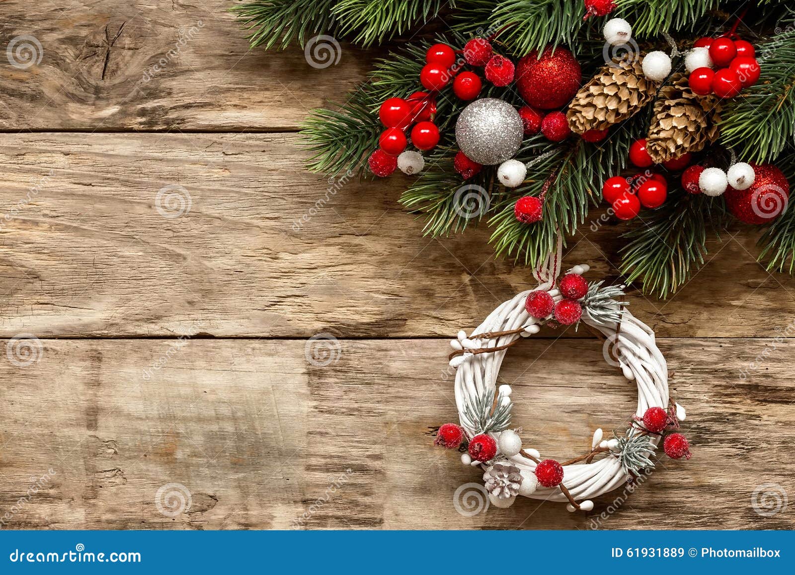 Christmas Decorations with Ornaments Stock Image - Image of festive ...