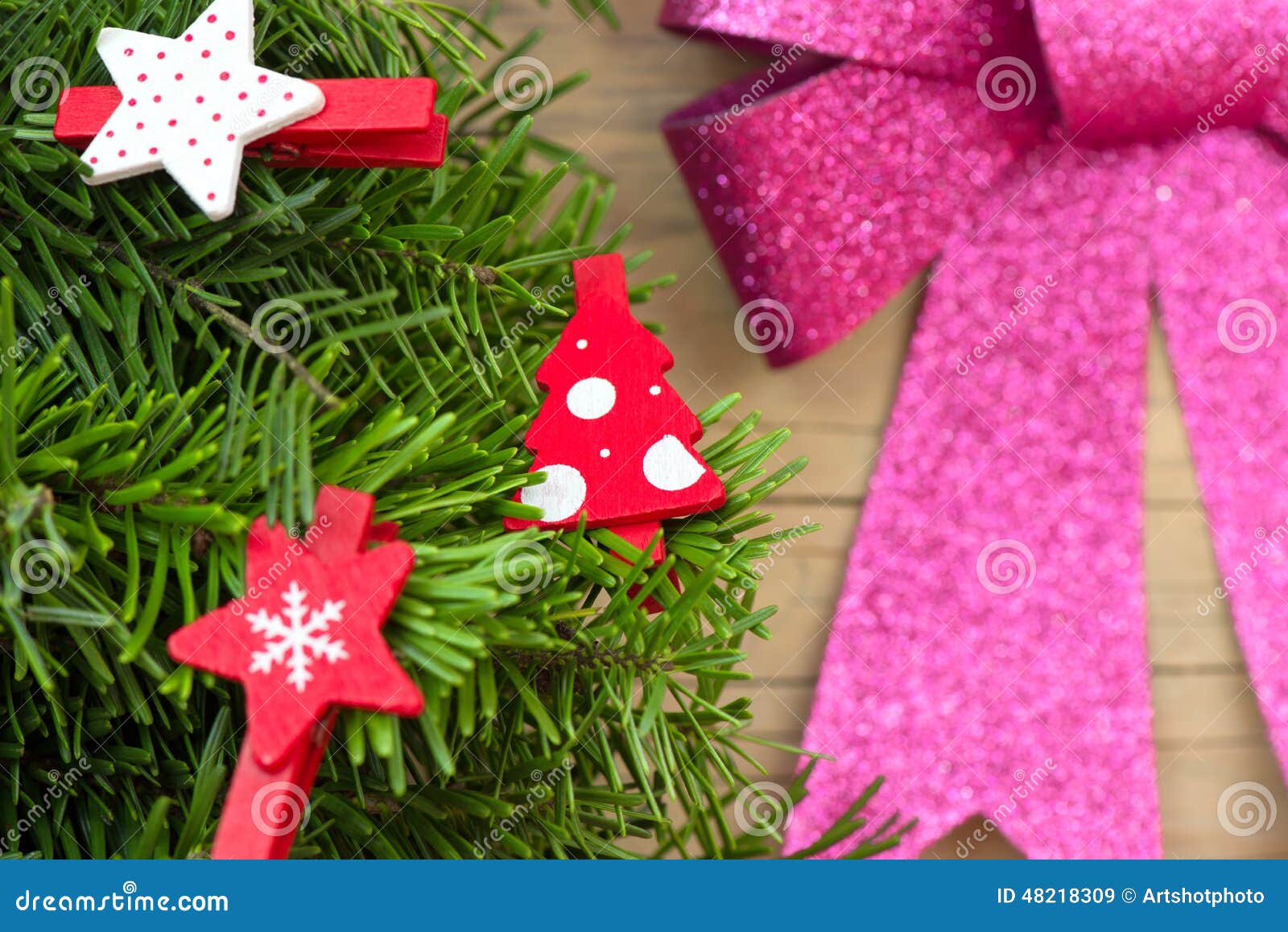 Christmas decorations stock image. Image of present, gift 48218309