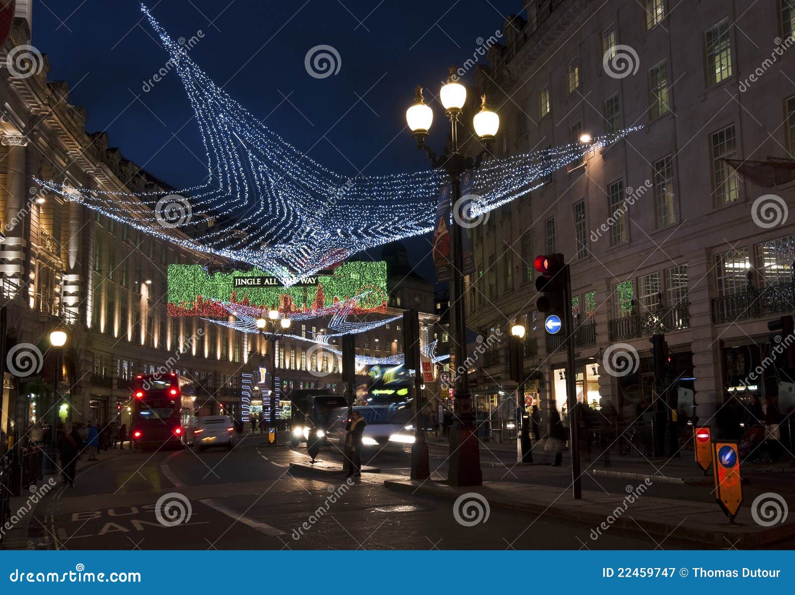 Christmas Decorations In Regent Street, London Editorial 