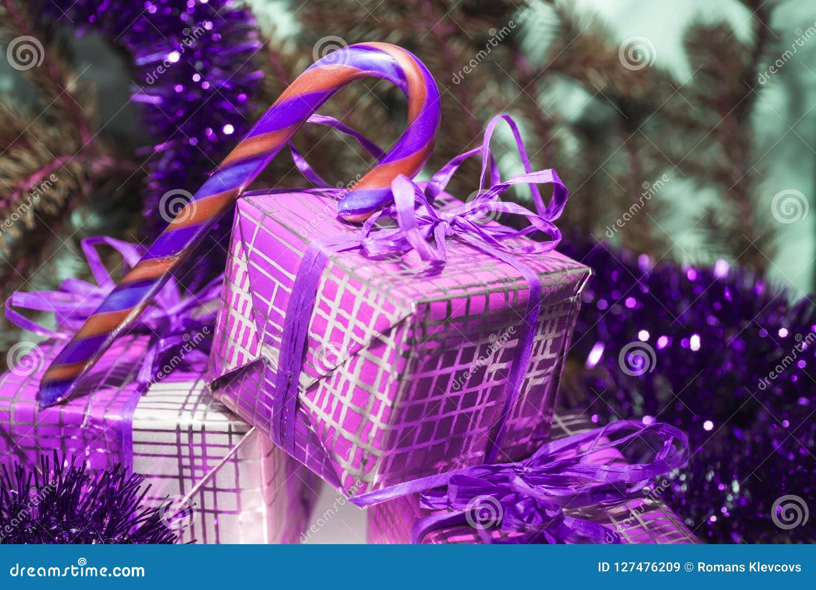 Christmas Decorations. Round Electric Christmas Lights with Some Decor