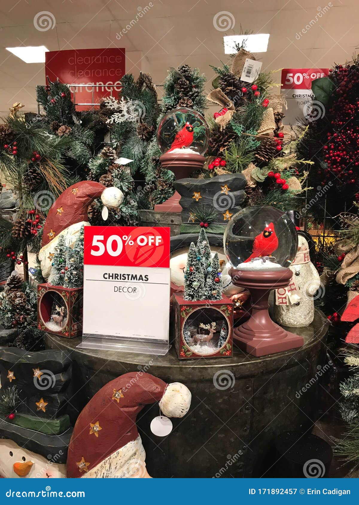 Christmas Decorations for Sale at Local Department Store Editorial ...