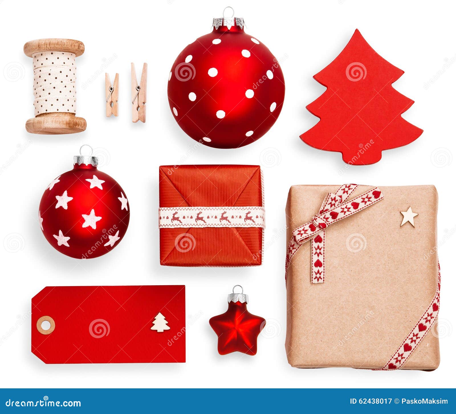Christmas decorations set stock image. Image of collection 62438017