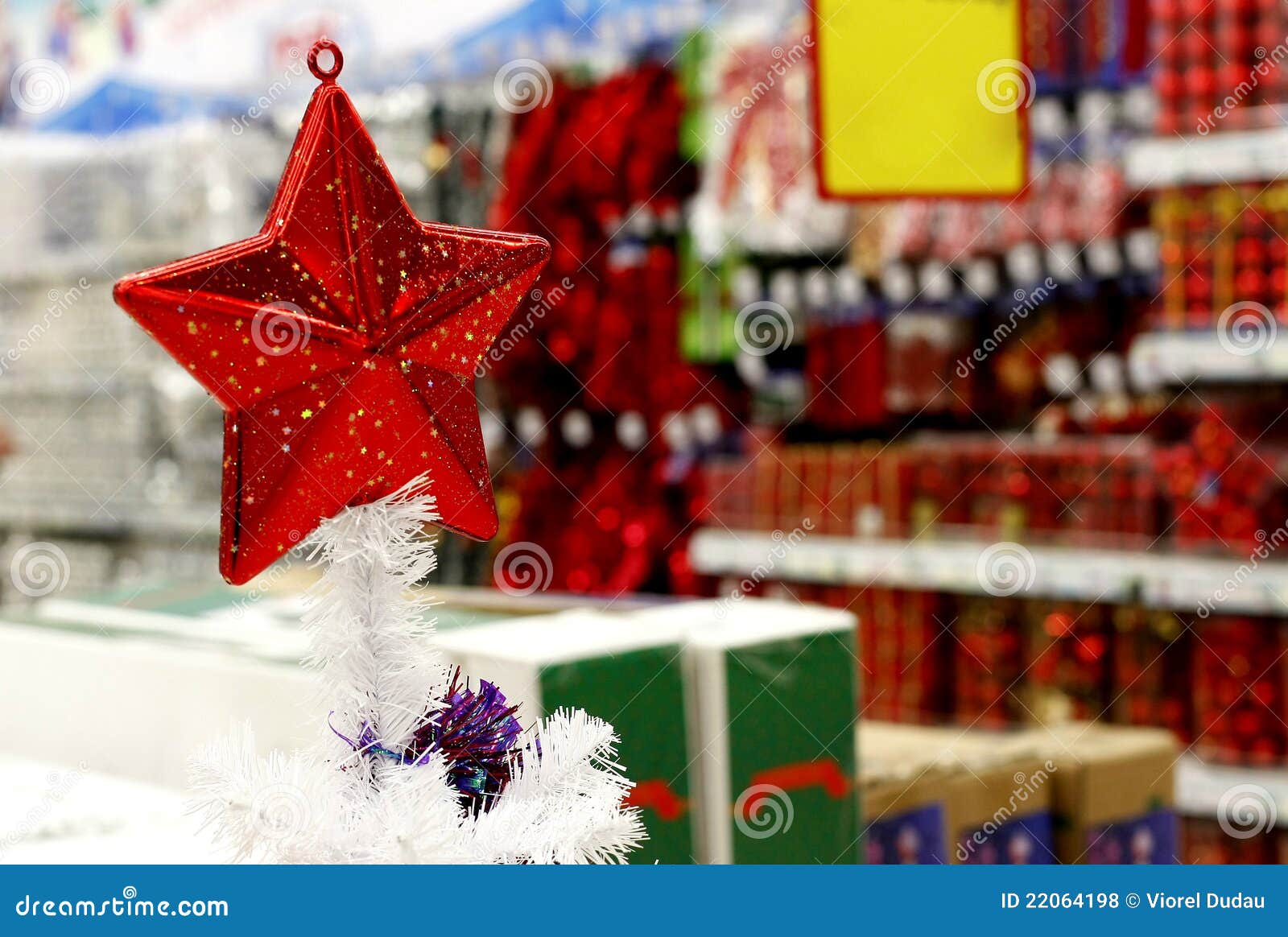 Christmas decorations shop stock photo. Image of gift  22064198
