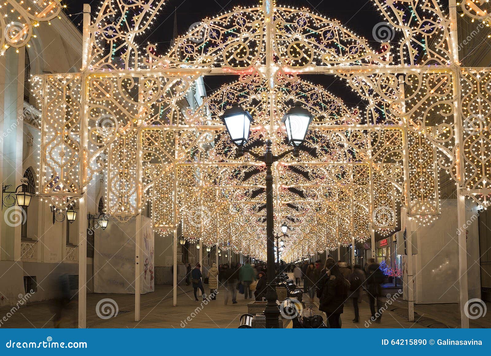 Christmas Decorations on the Streets of Moscow. Editorial Image - Image ...
