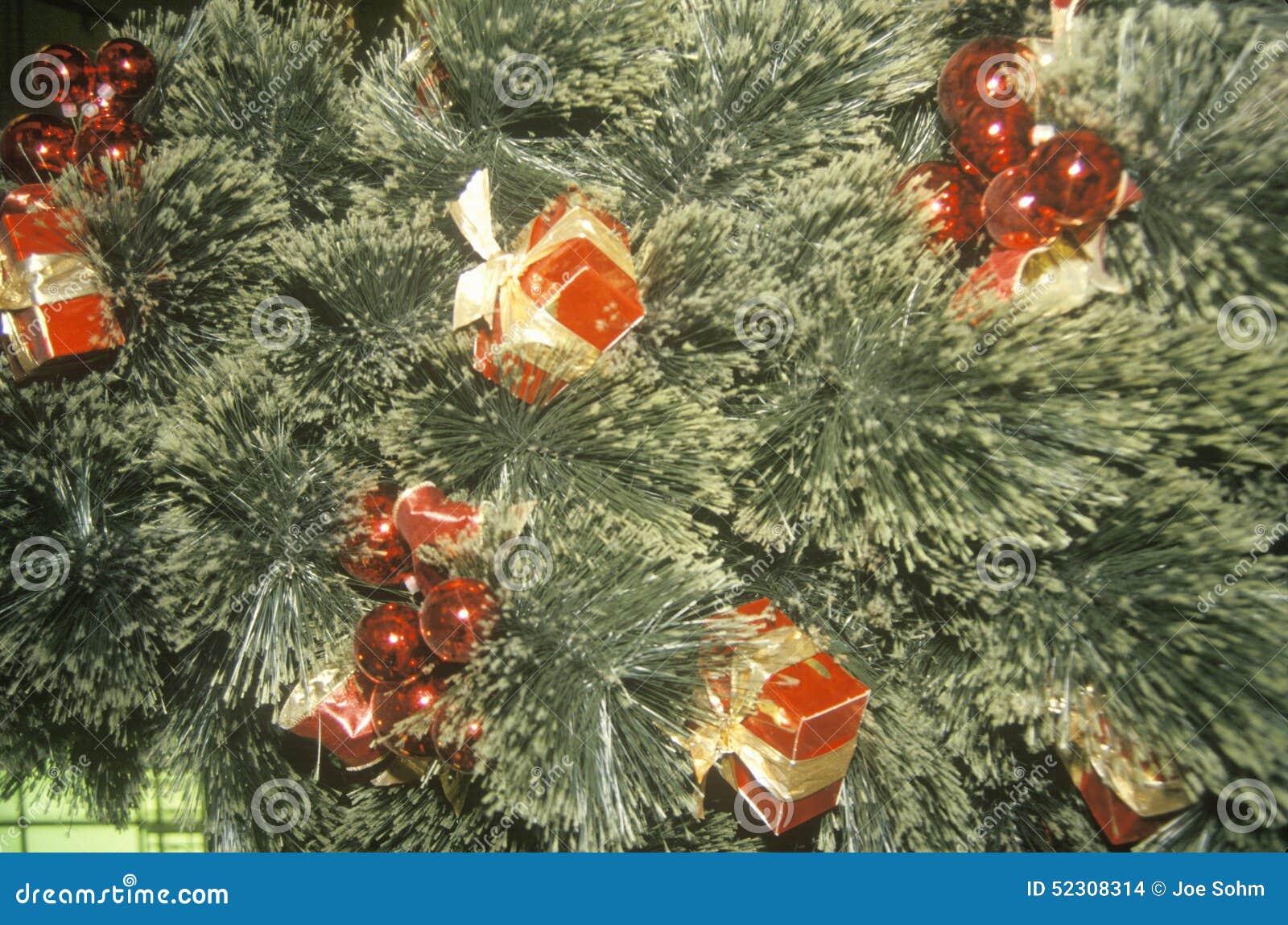 Christmas Decorations on Tree, Marshall Fields Department Store