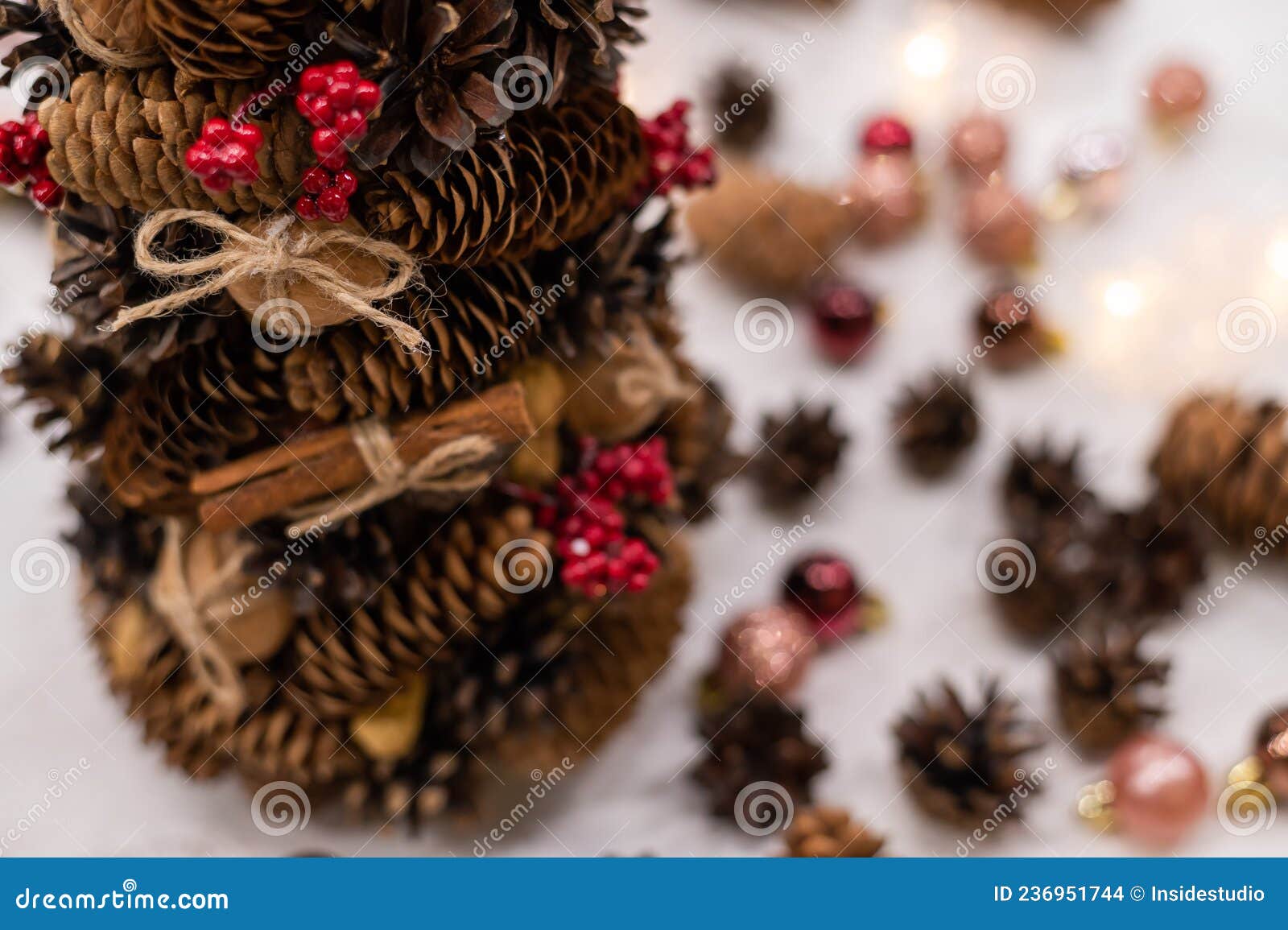 Christmas Decorations in the Christmas Tree Shop. Stock Photo Image of tree, consumerism