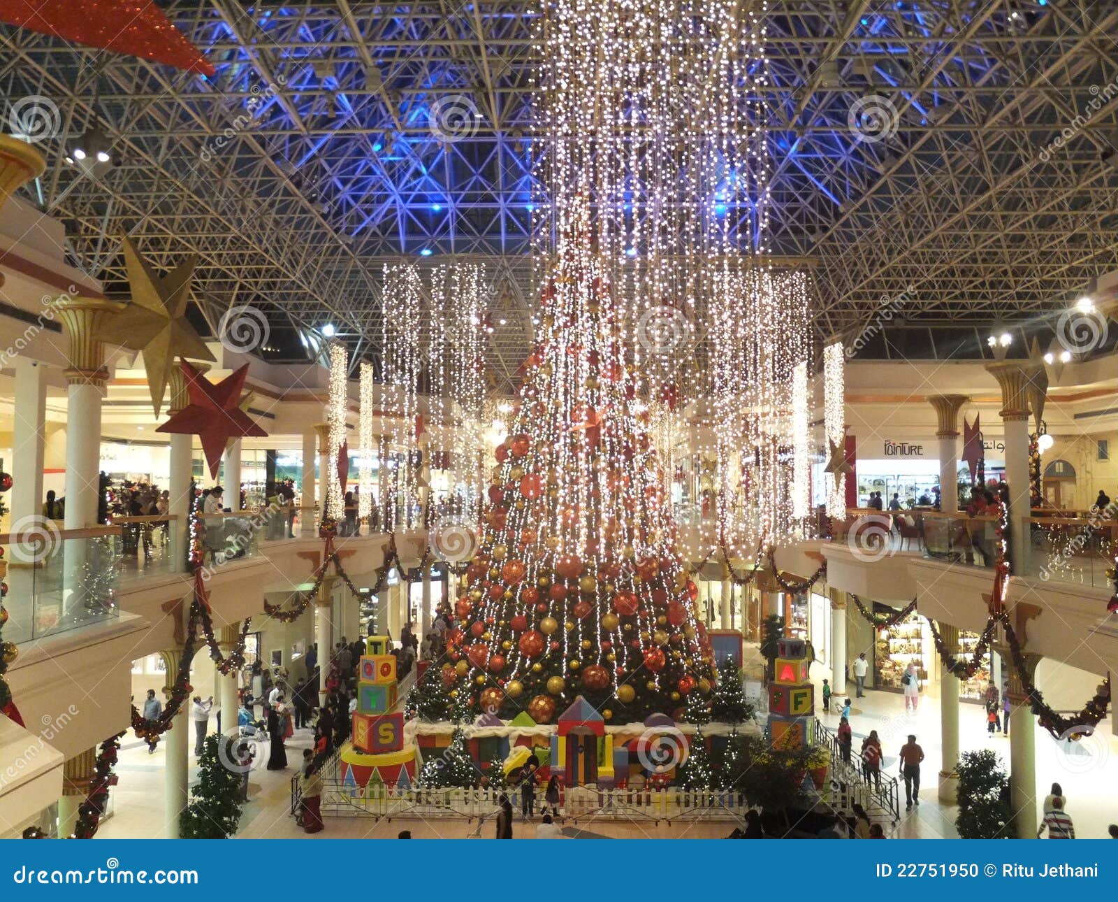  Christmas  Decorations  At Wafi Mall In Dubai  Editorial 