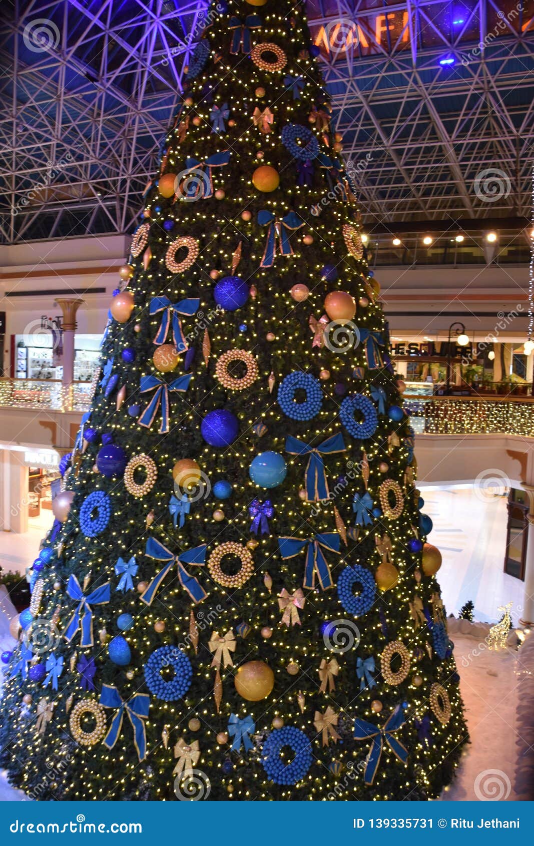 Christmas Decorations at the Wafi Mall in Dubai, UAE Editorial Photo