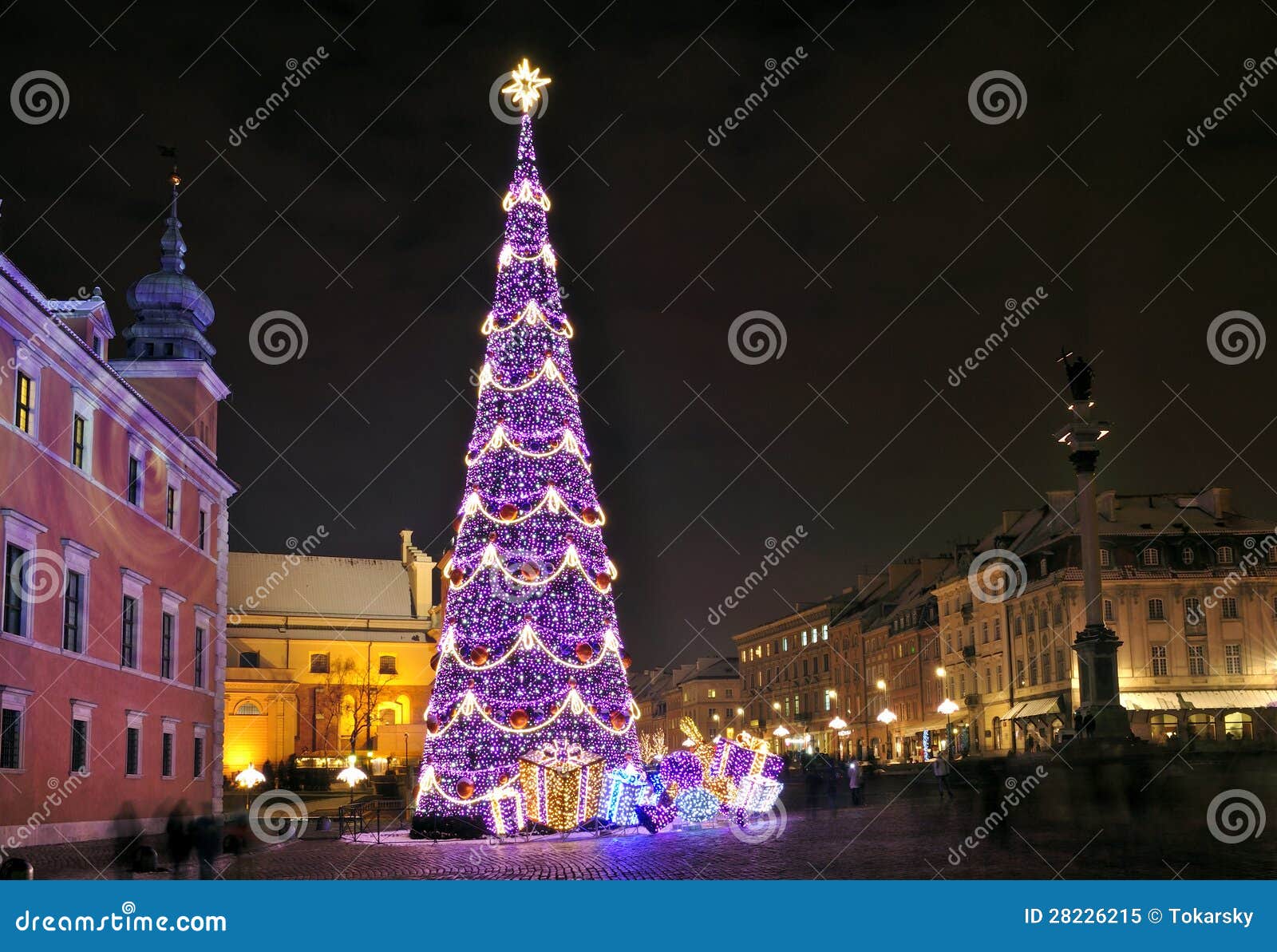 Christmas Decorations in Warsaw Stock Image Image of architecture, outdoors 28226215