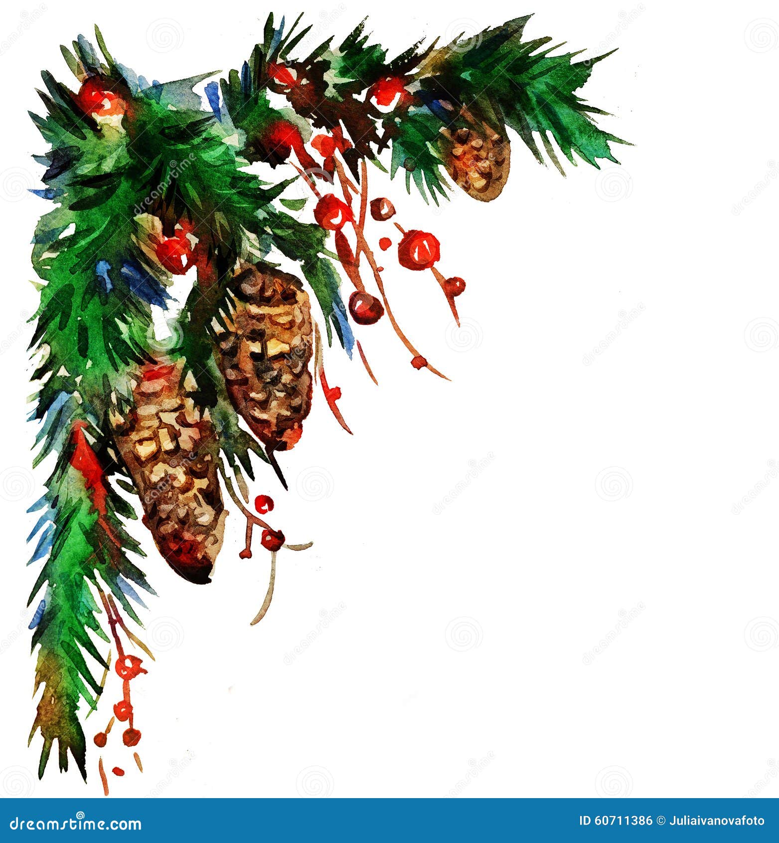 Christmas Decorationswatercolor Christmas Decor Stock Christmas Decorationswatercolor Christmas Decor Stock
