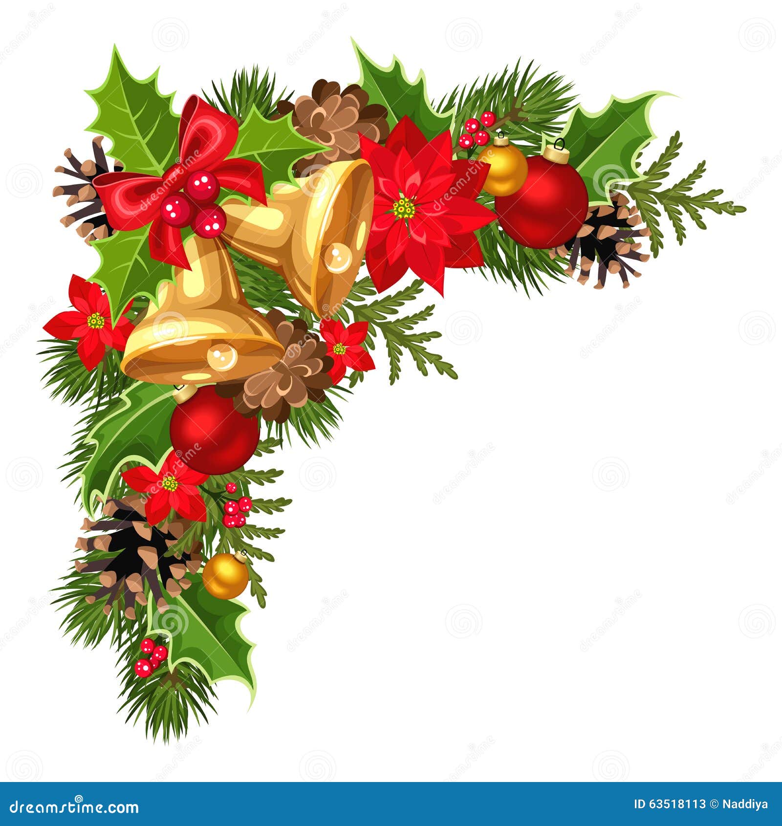 clipart christmas bells holly - photo #39