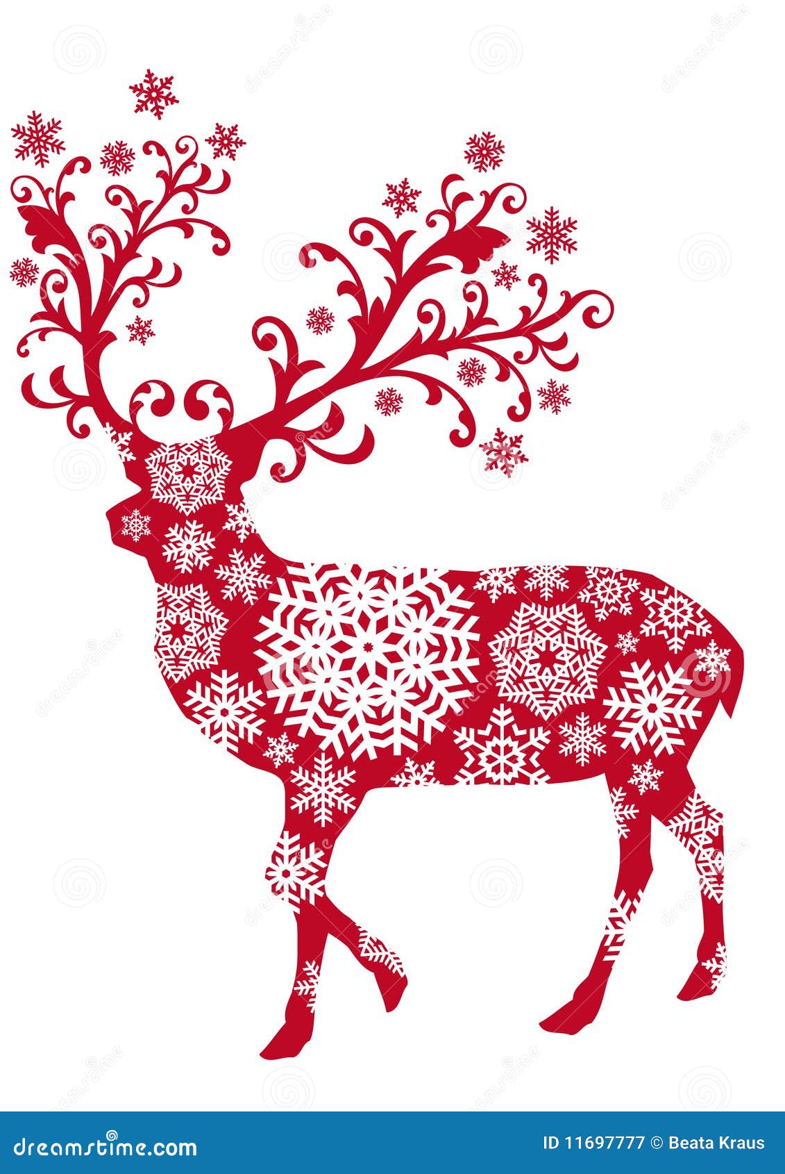 Christmas Deer, Vect