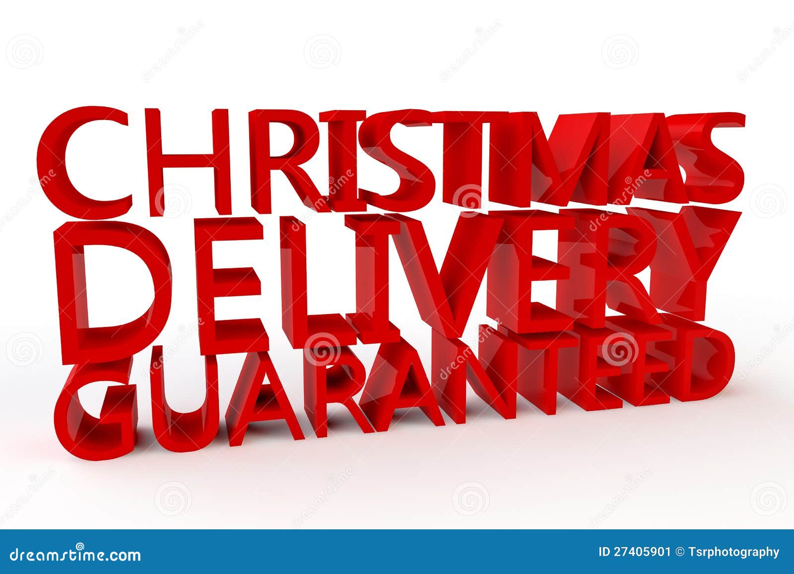 Christmas Delivery Guaranteed Stock Illustration Illustration of sign