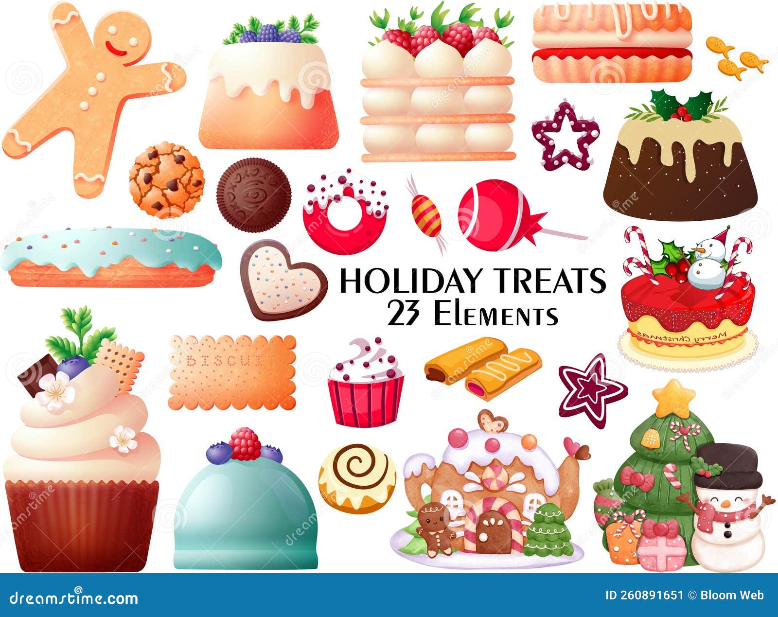 Christmas Desert stock vector. Illustration of commercial - 260891651