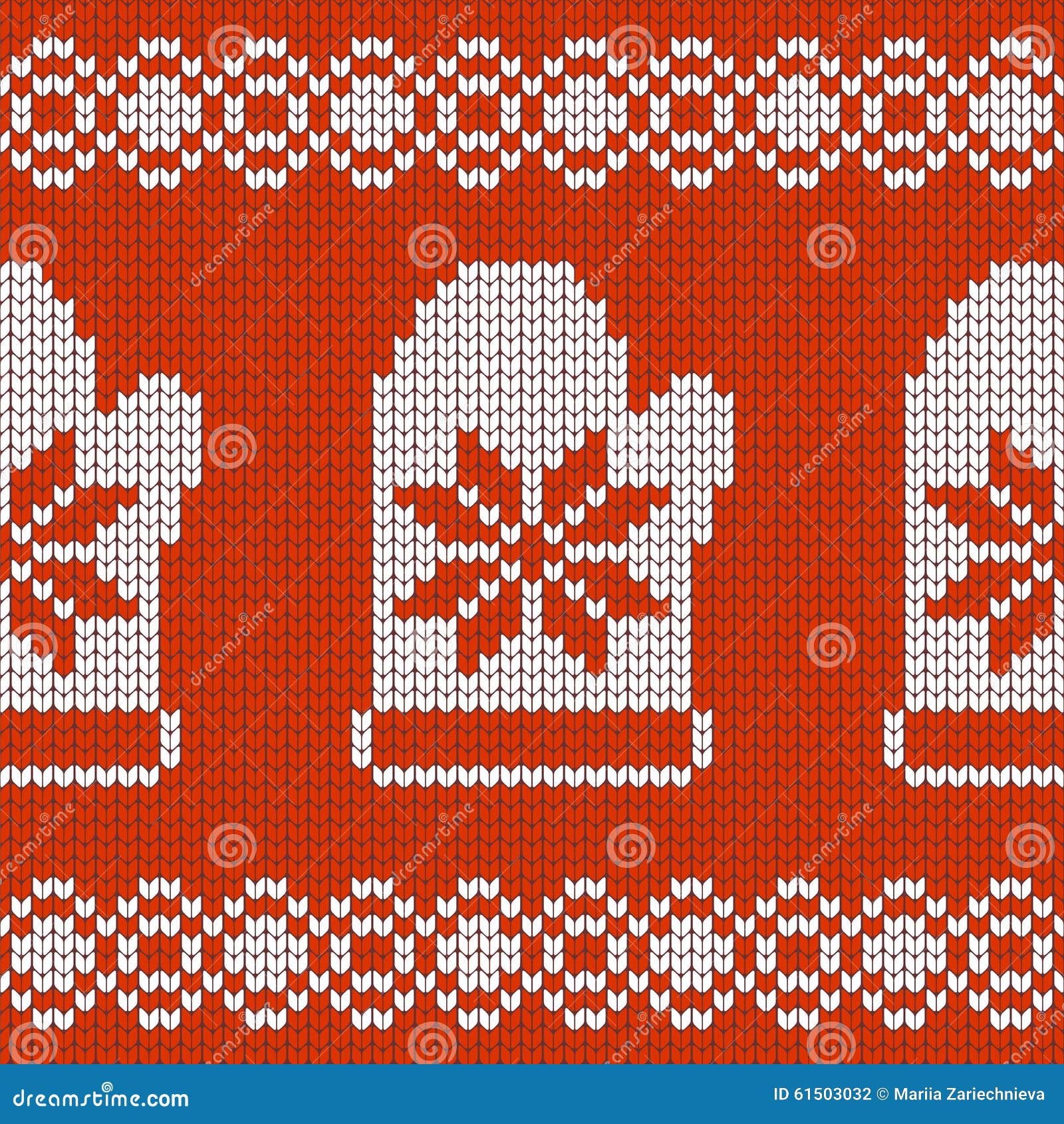 Christmas Design Jersey Texture with Mittens Stock Vector