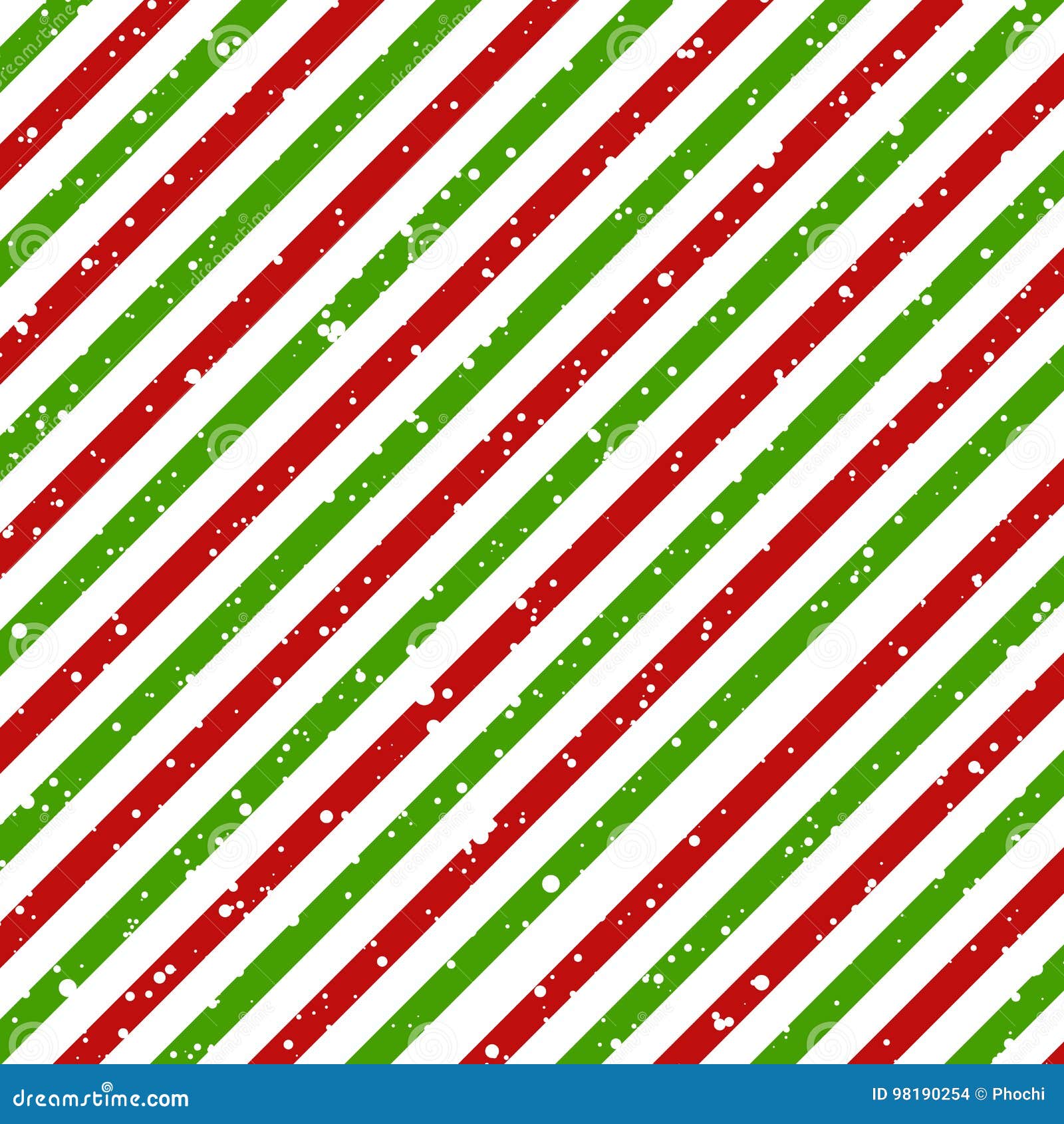 christmas diagonal striped red and green lines on white background with snow texture, 