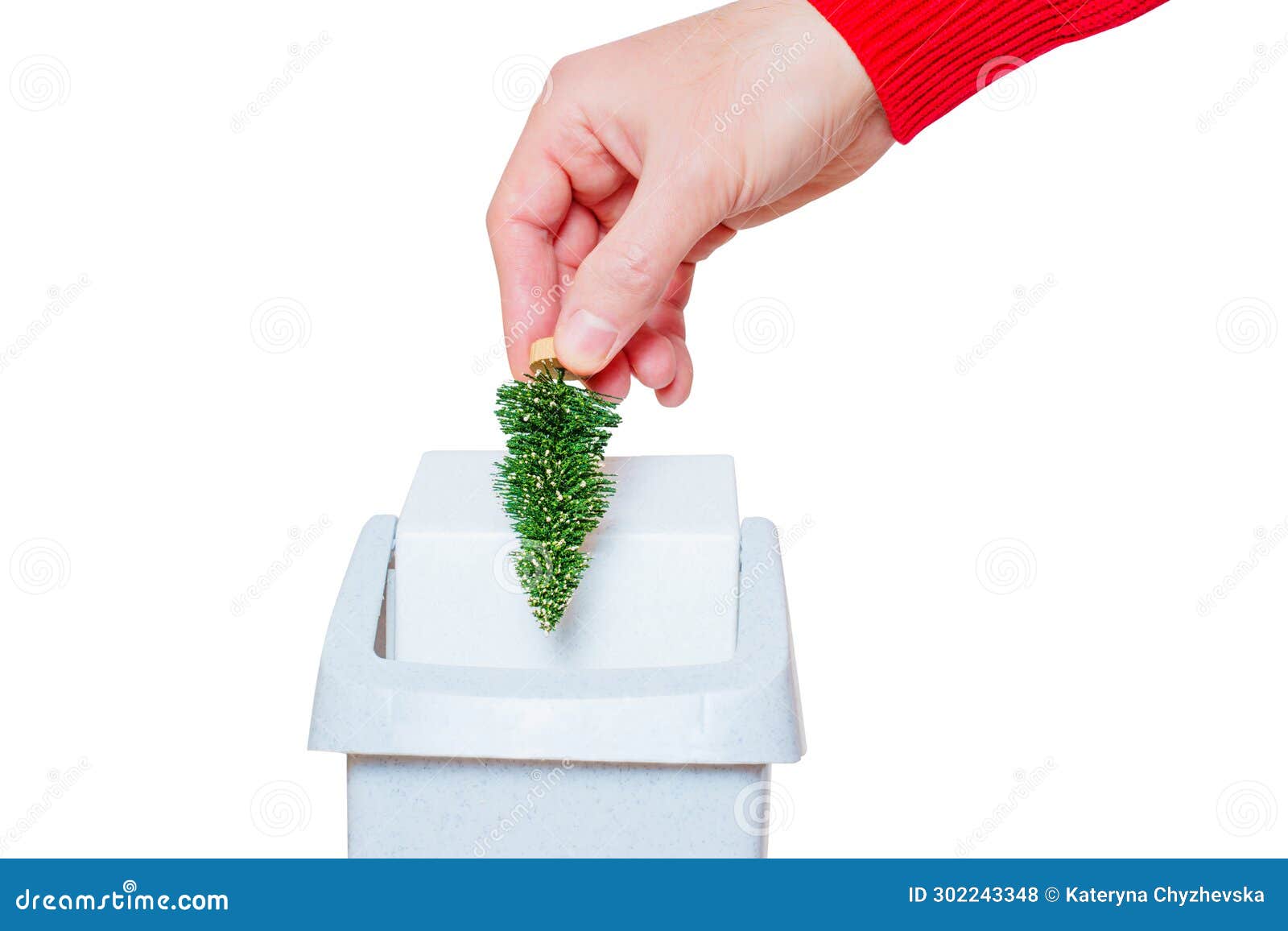 Christmas Disposing by Throwing a Christmas Tree into a Trash Can Stock Disposing Of A Christmas Tree
