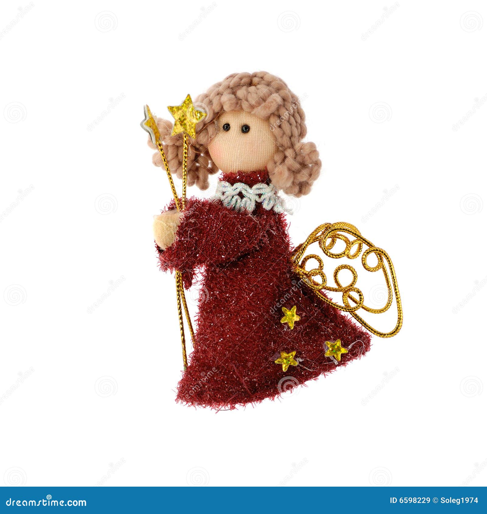 Christmas doll an angel stock image. Image of cute, homemade 6598229