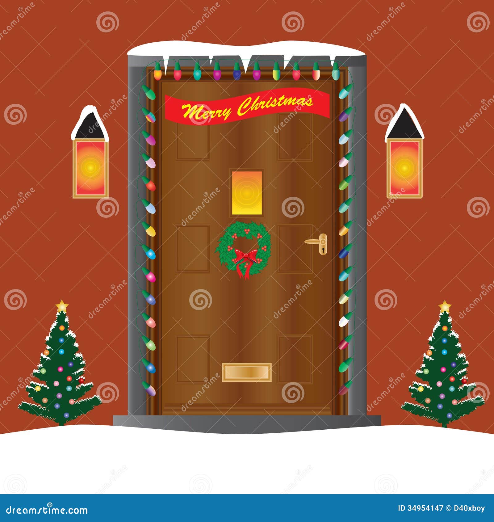 christmas door clipart free - photo #34