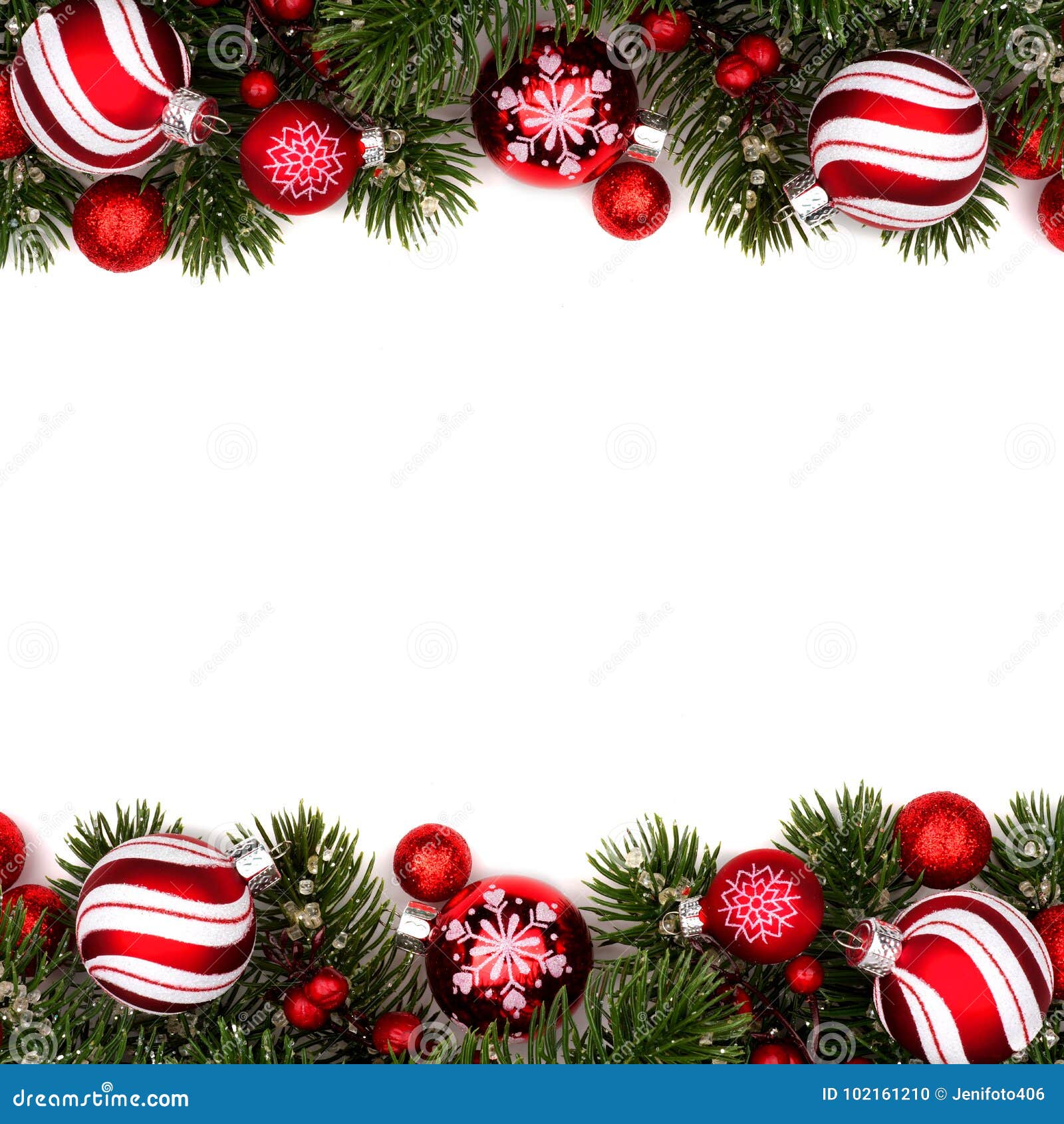 Red and White Christmas Ornaments Clipart, Christmas Balls