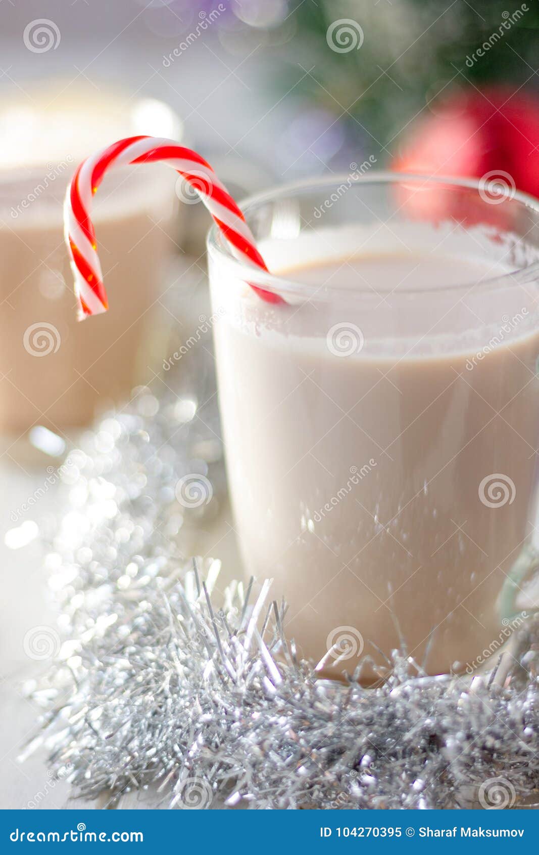 Christmas Eggnog Ready for Drink during the Christmas Celebration