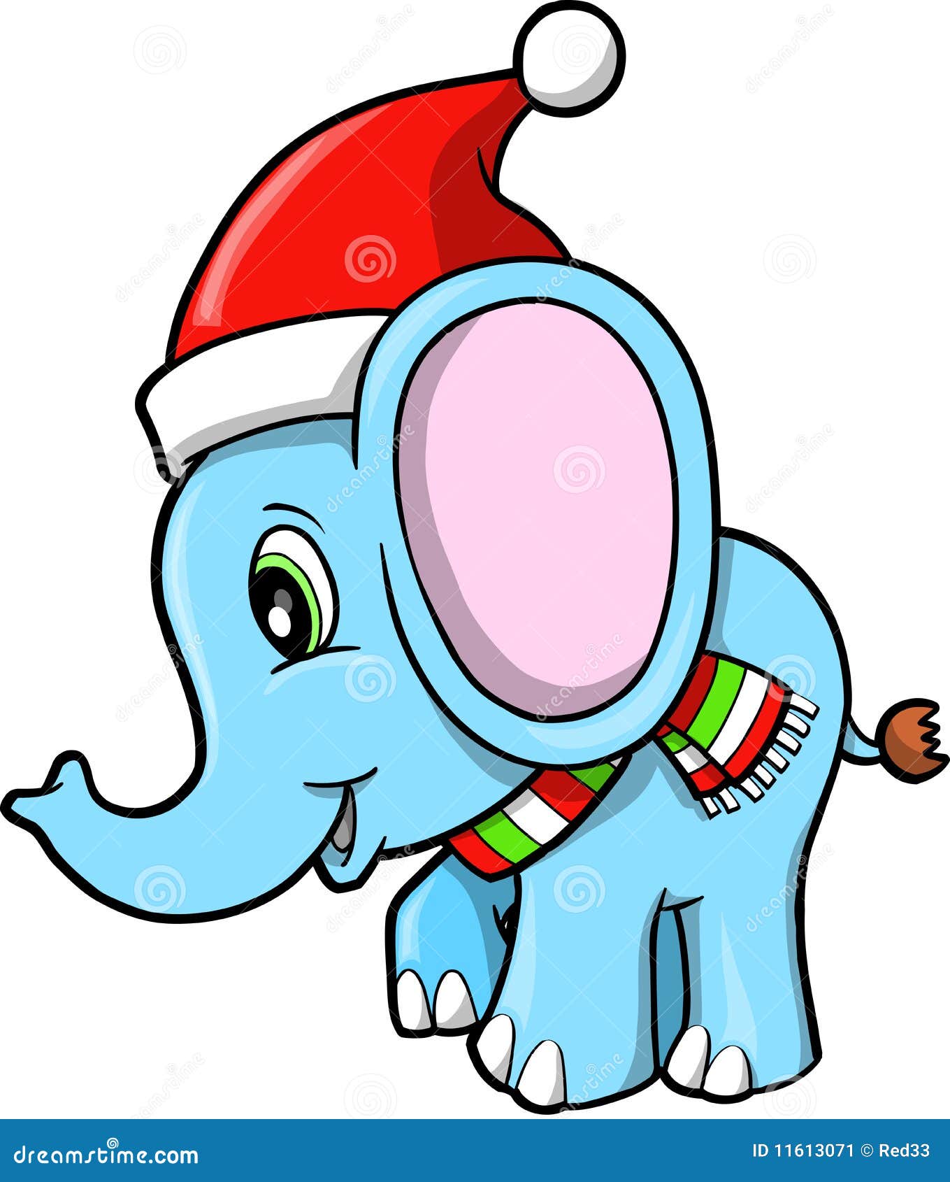 Christmas Elephant vector stock vector. Illustration of ...