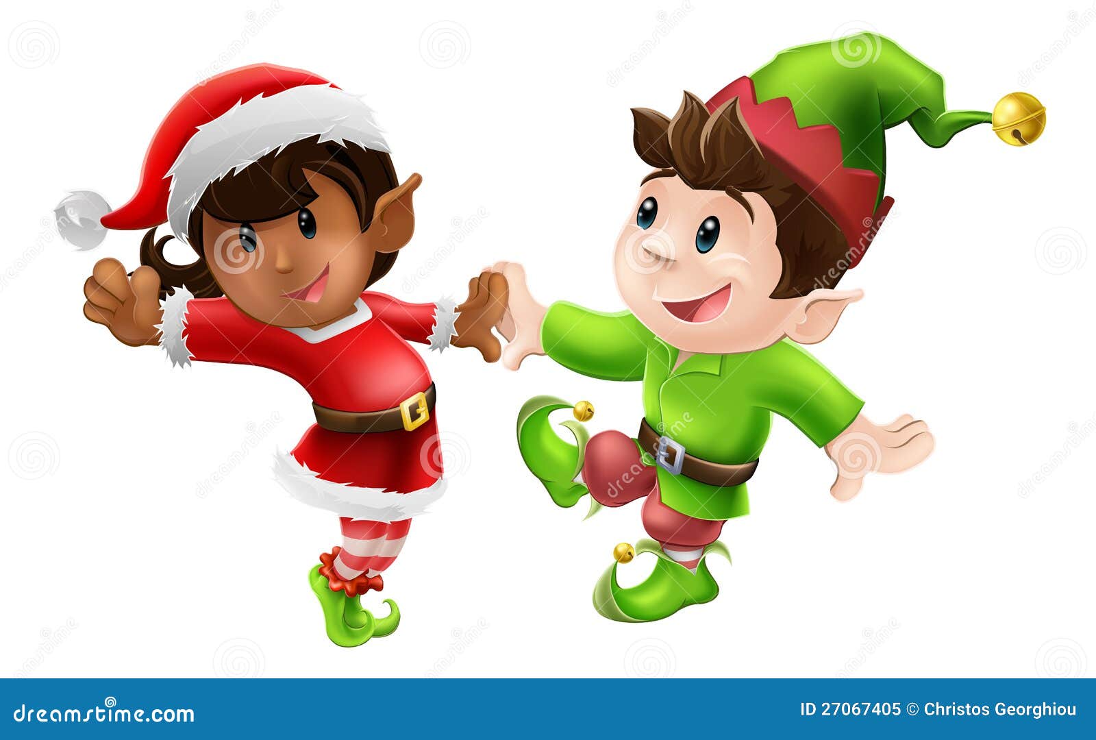 christmas elves dancing