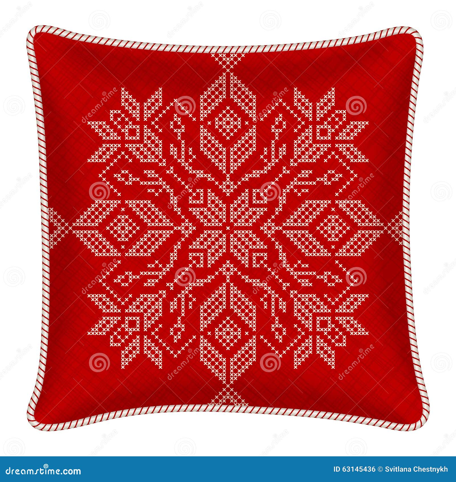 Download Christmas Embroidered Pillow Stock Vector - Illustration ...