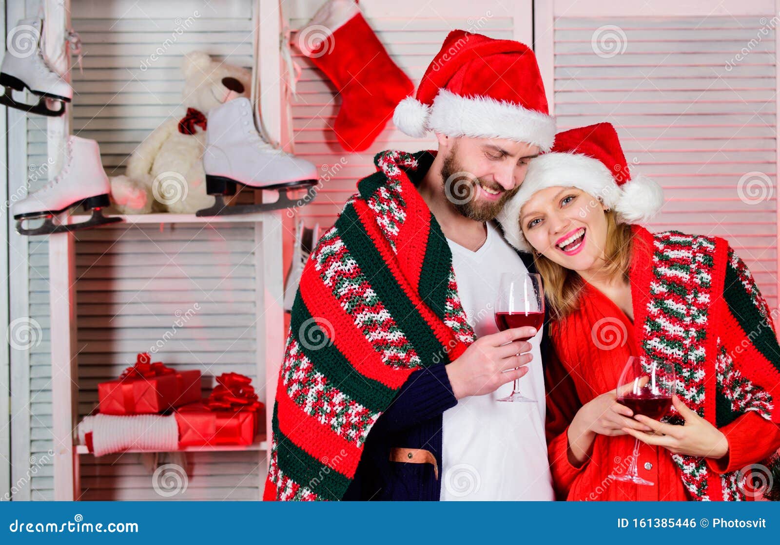 Christmas Eve Concept. Family Celebrate Christmas At Home. Best Wishes. Merry Christmas. Sharing ...