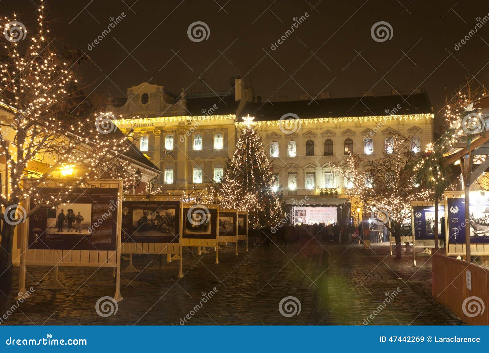 Christmas fair in Budapest editorial stock image. Image of hall 47442269