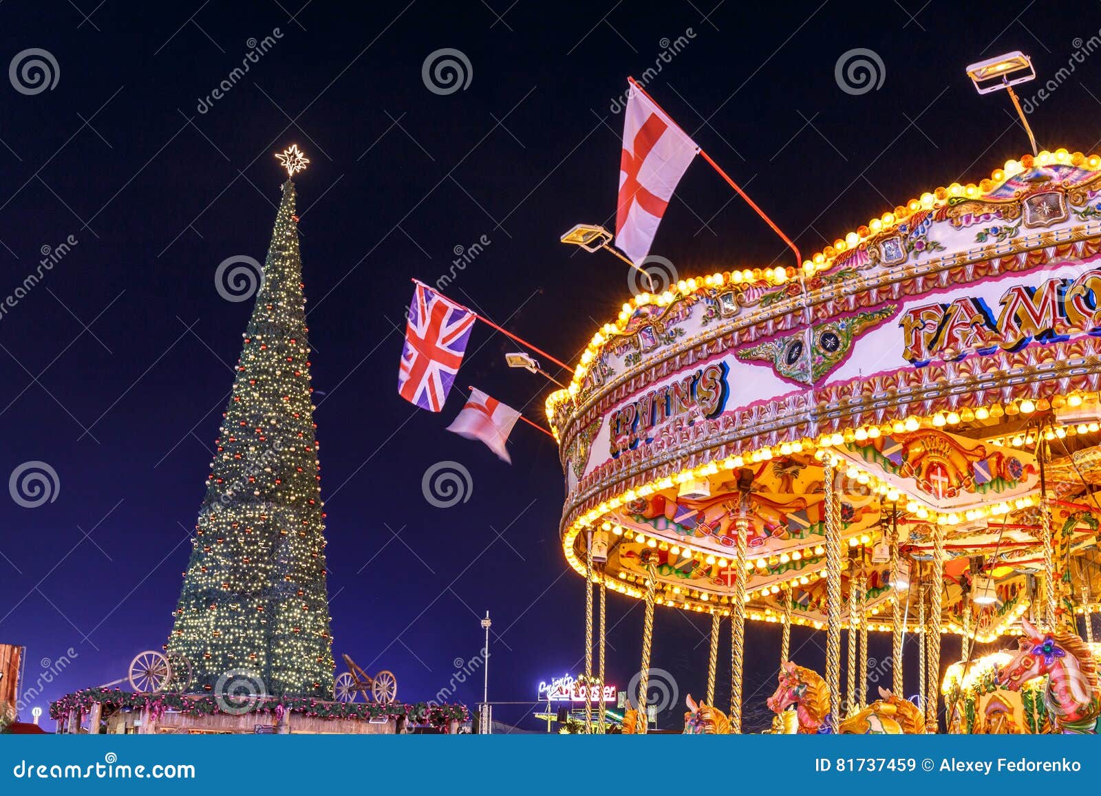 Christmas Fair in Hyde Park in 2016 Editorial Stock Image Image of