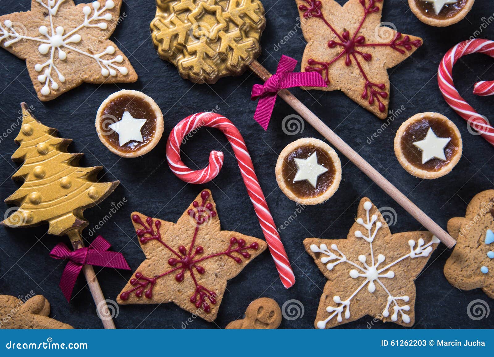 Christmas Festive Sweets Background Stock Image - Image of sweet ...