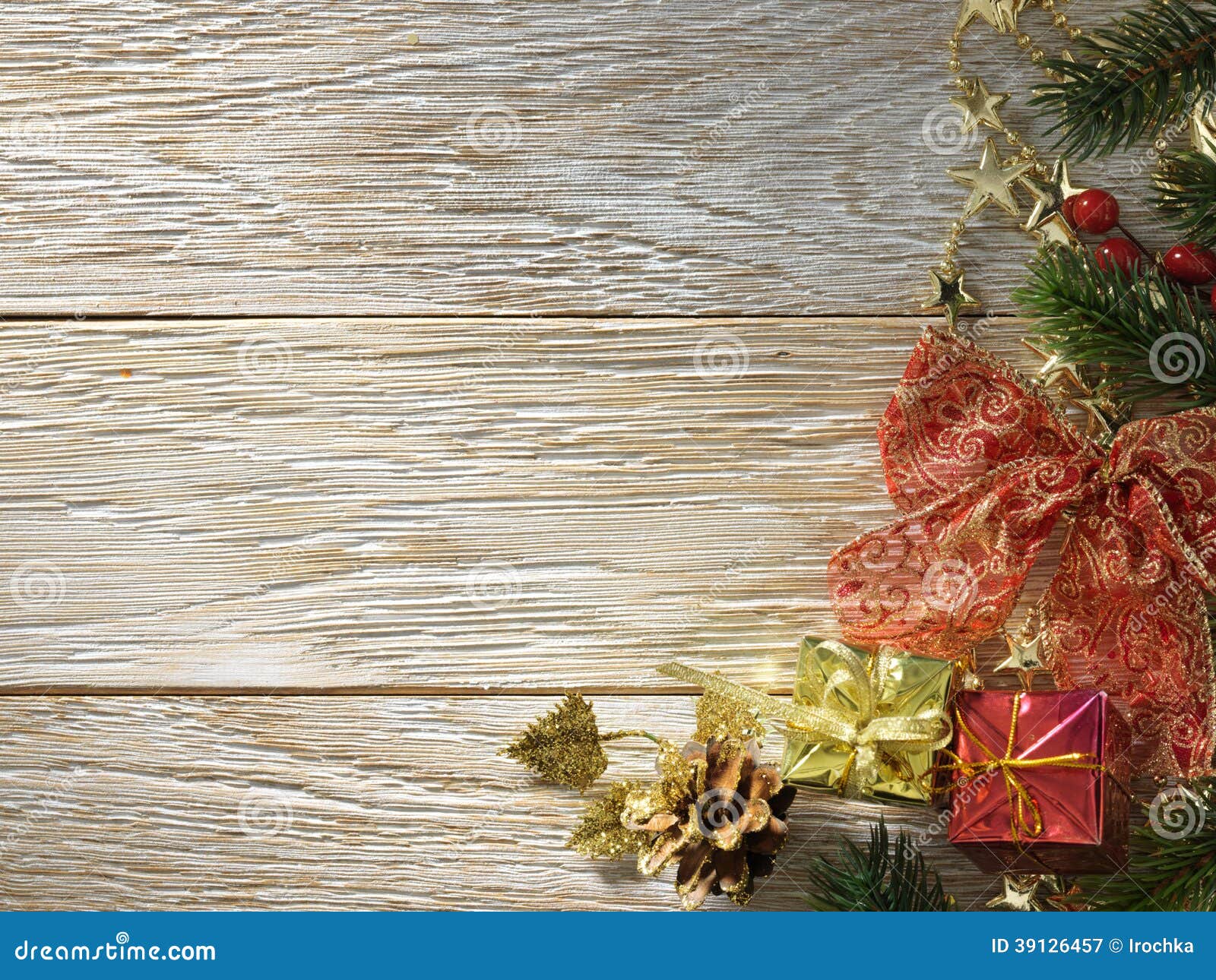 Christmas Fir Tree on Wood Texture. Stock Image - Image of christmas ...