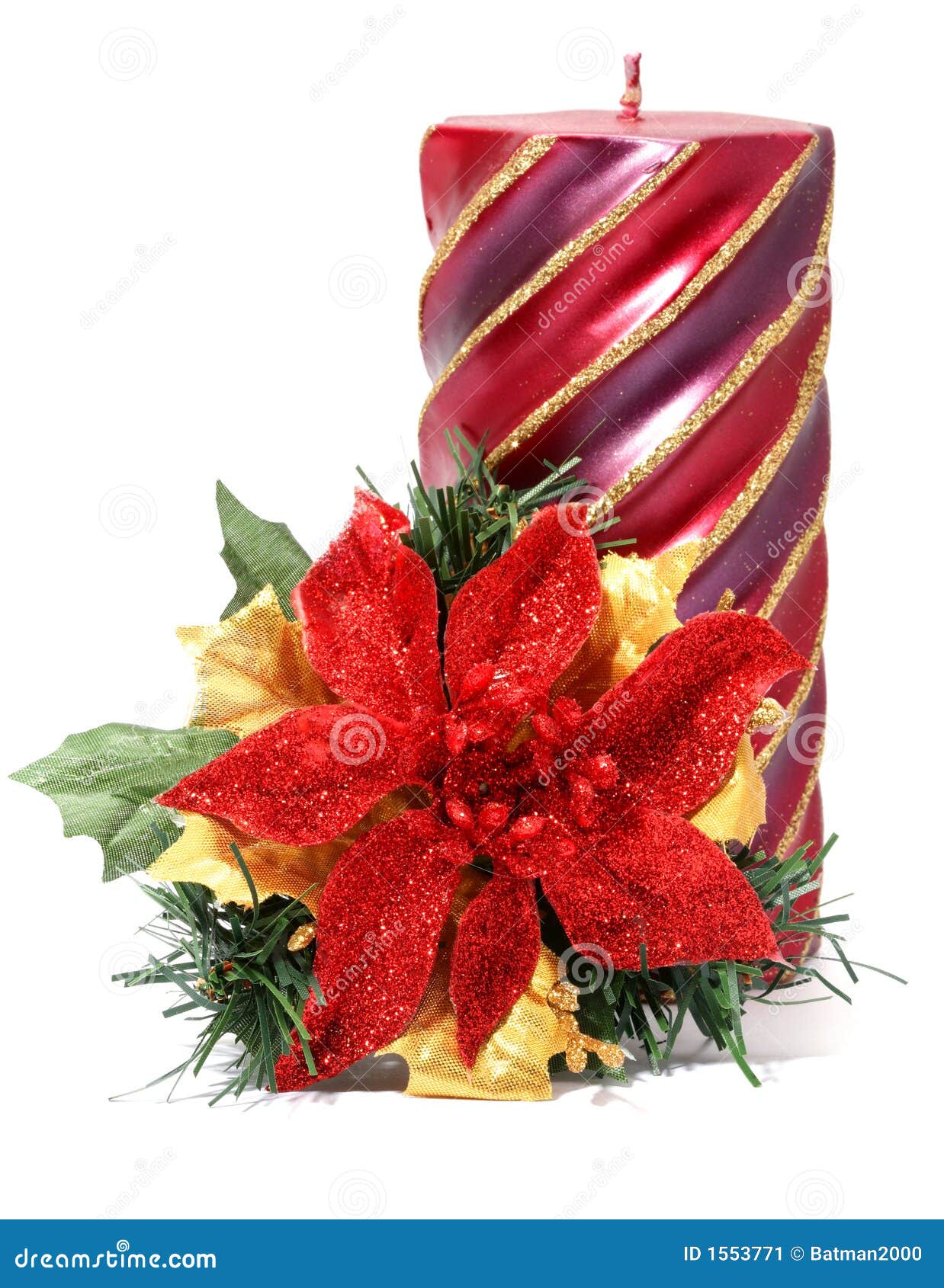Christmas Flower with Candle Stock Image Image of beautify, flower