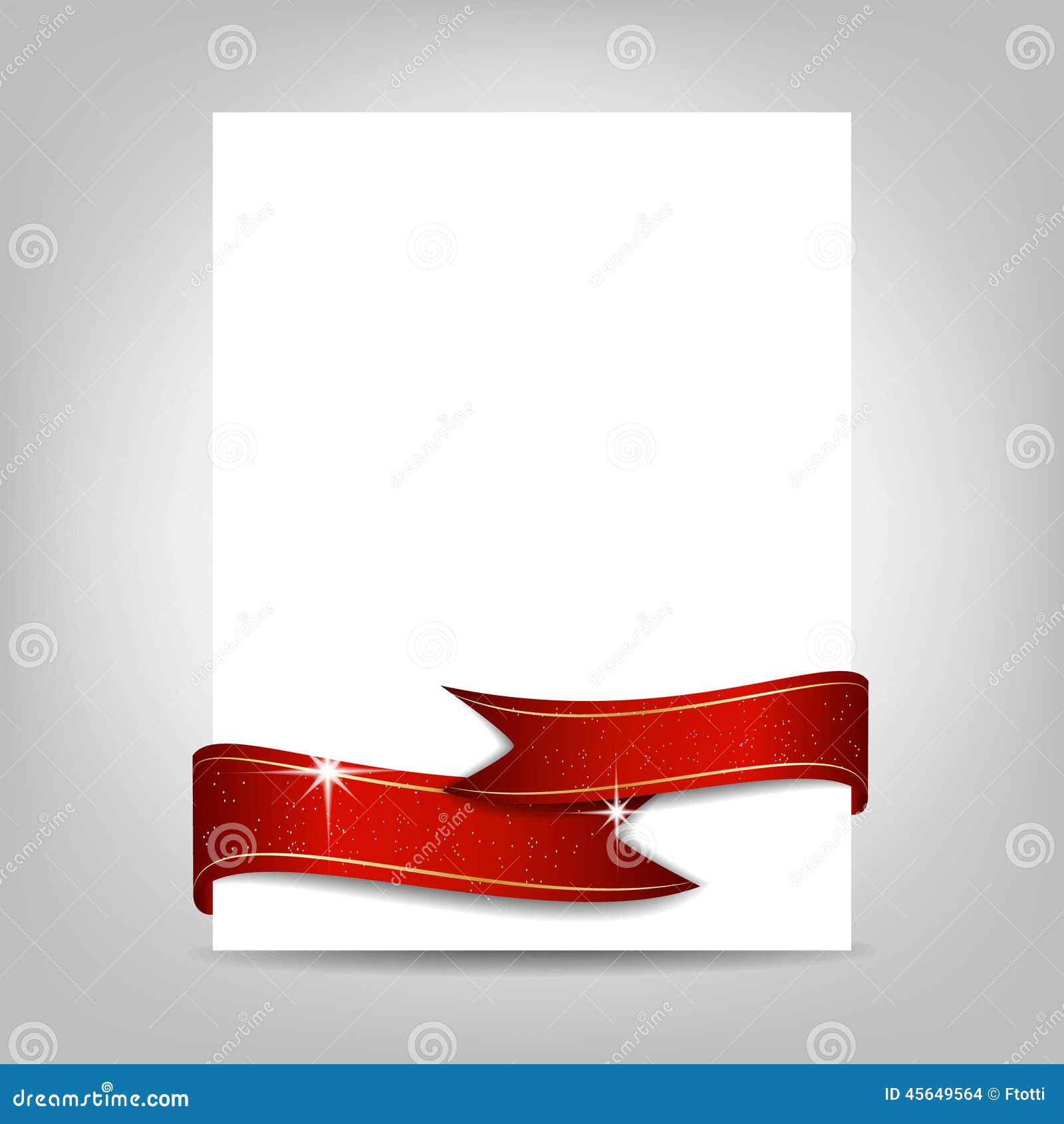 Christmas Flyer Template, Paper Banner with Red Ribbon Stock For Microsoft Word Banner Template