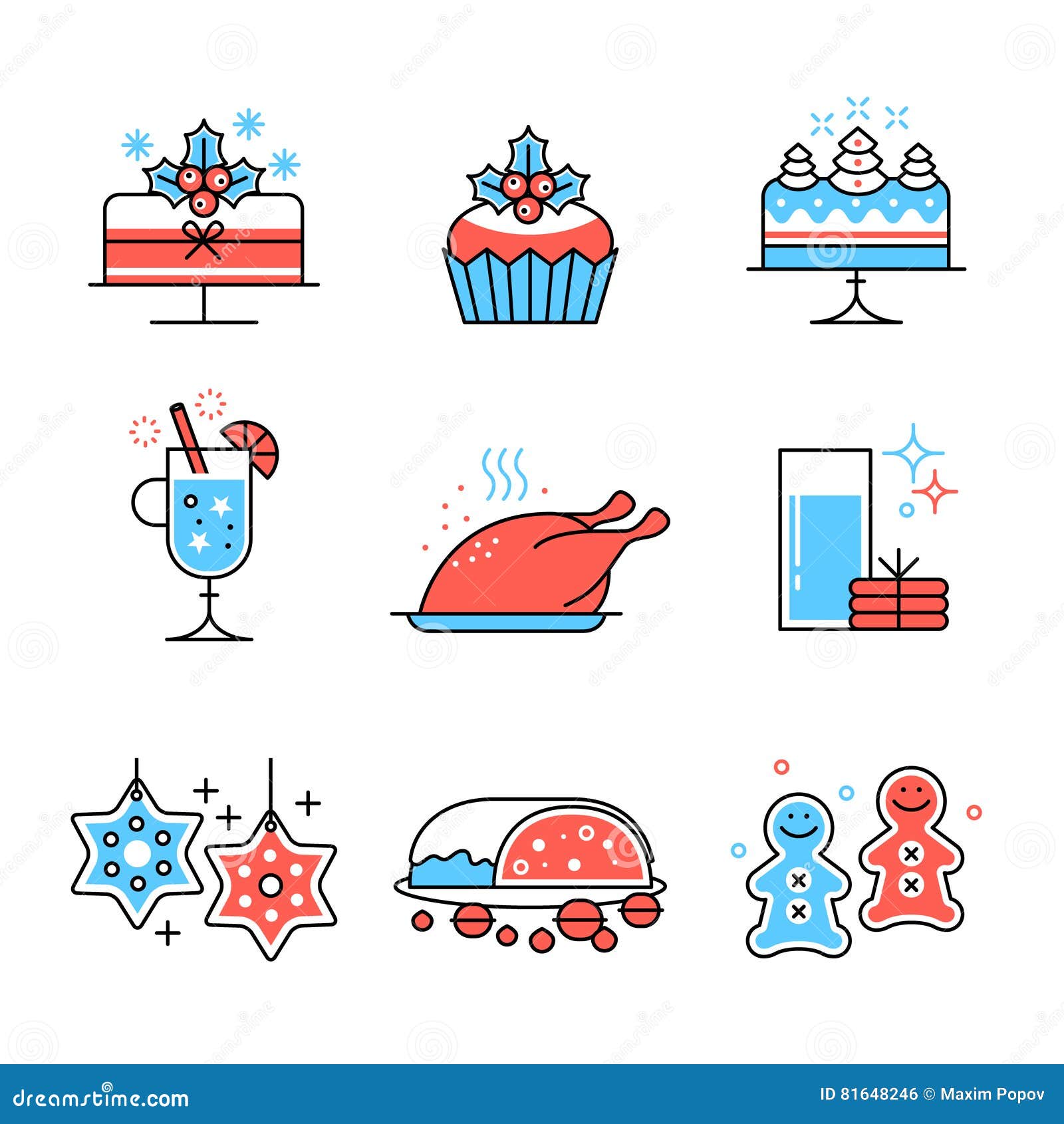 christmas food and drinks collection