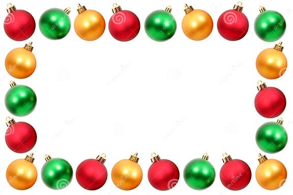 Christmas frame stock image. Image of baubles, frame, copyspace - 1521185