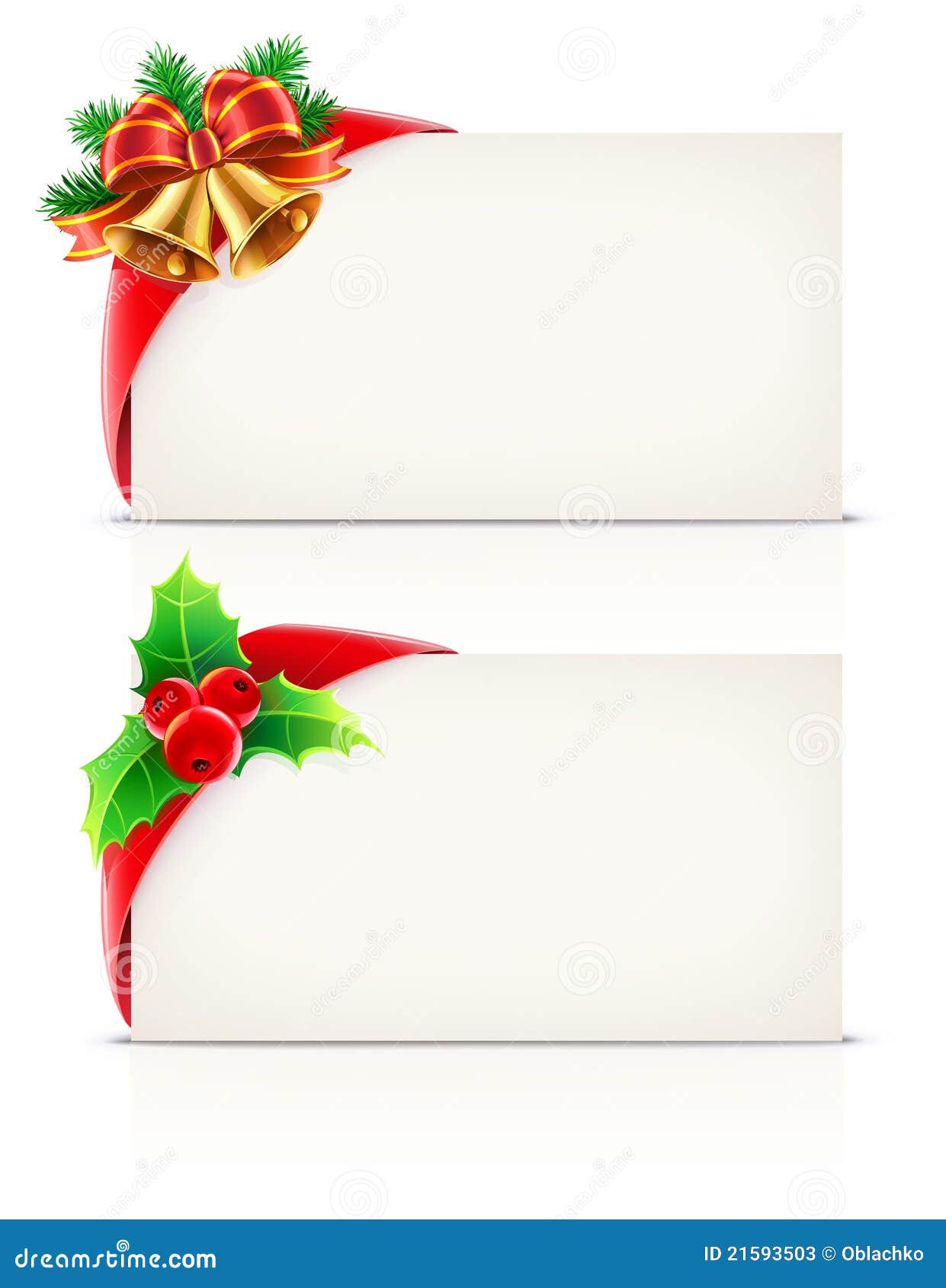 Christmas frames stock vector. Image of background, bell 