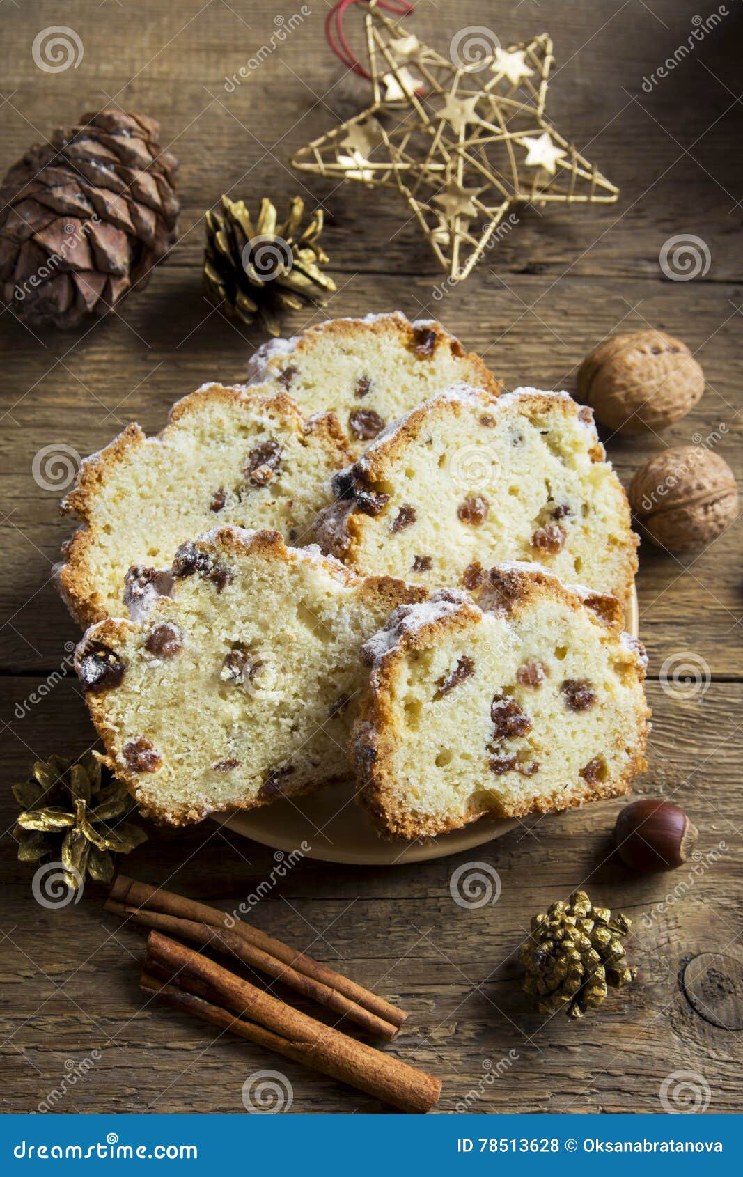 Christmas fruit bread stock photo. Image of gourmet, loaf - 78513628