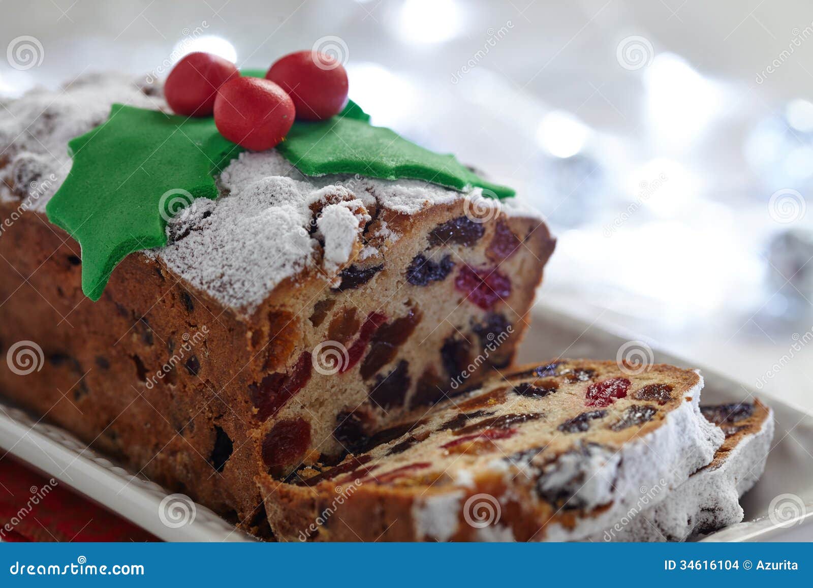 Christmas Fruit Cake Stock Images Image 34616104