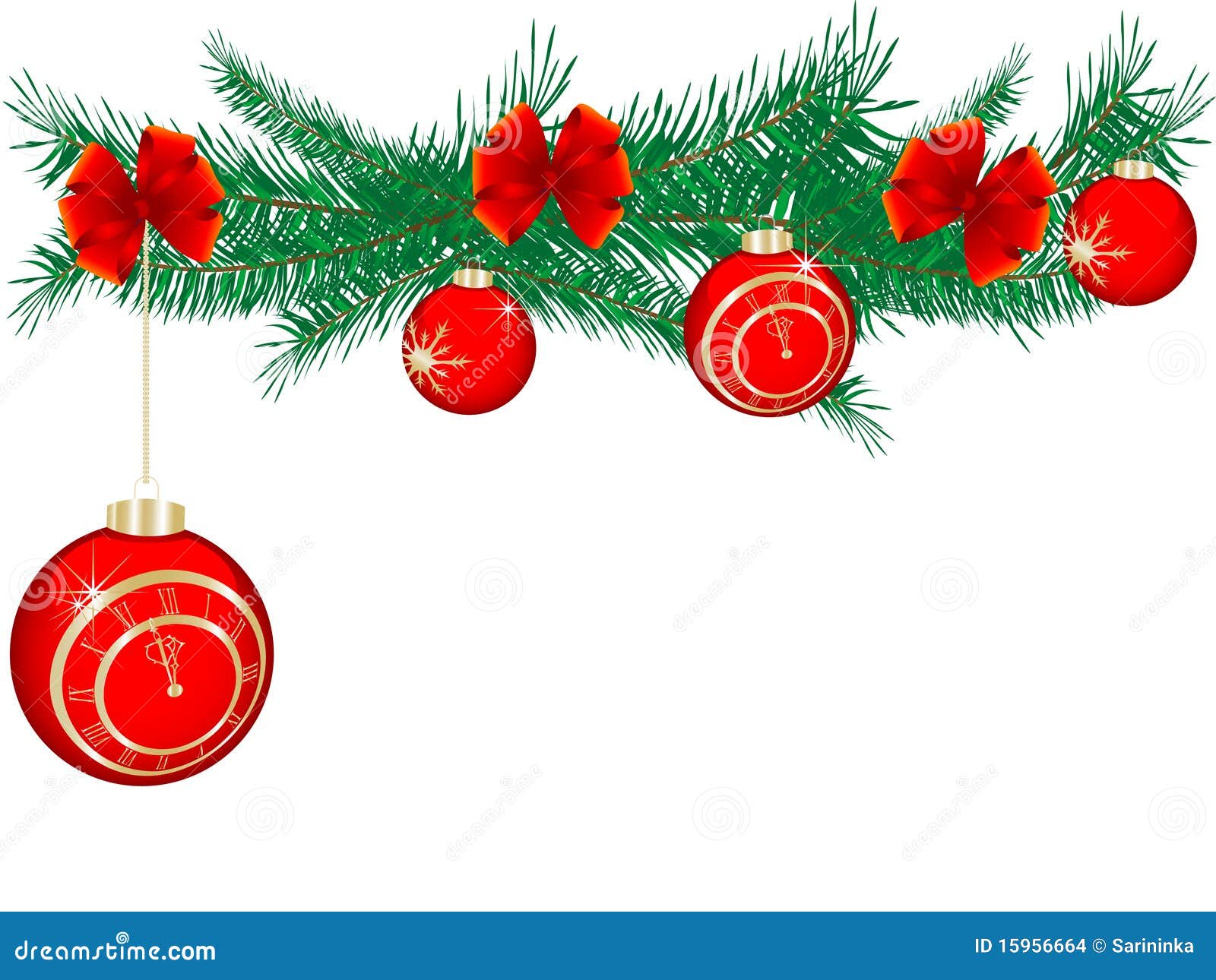 Christmas garland stock vector. Illustration of artwork - 15956664