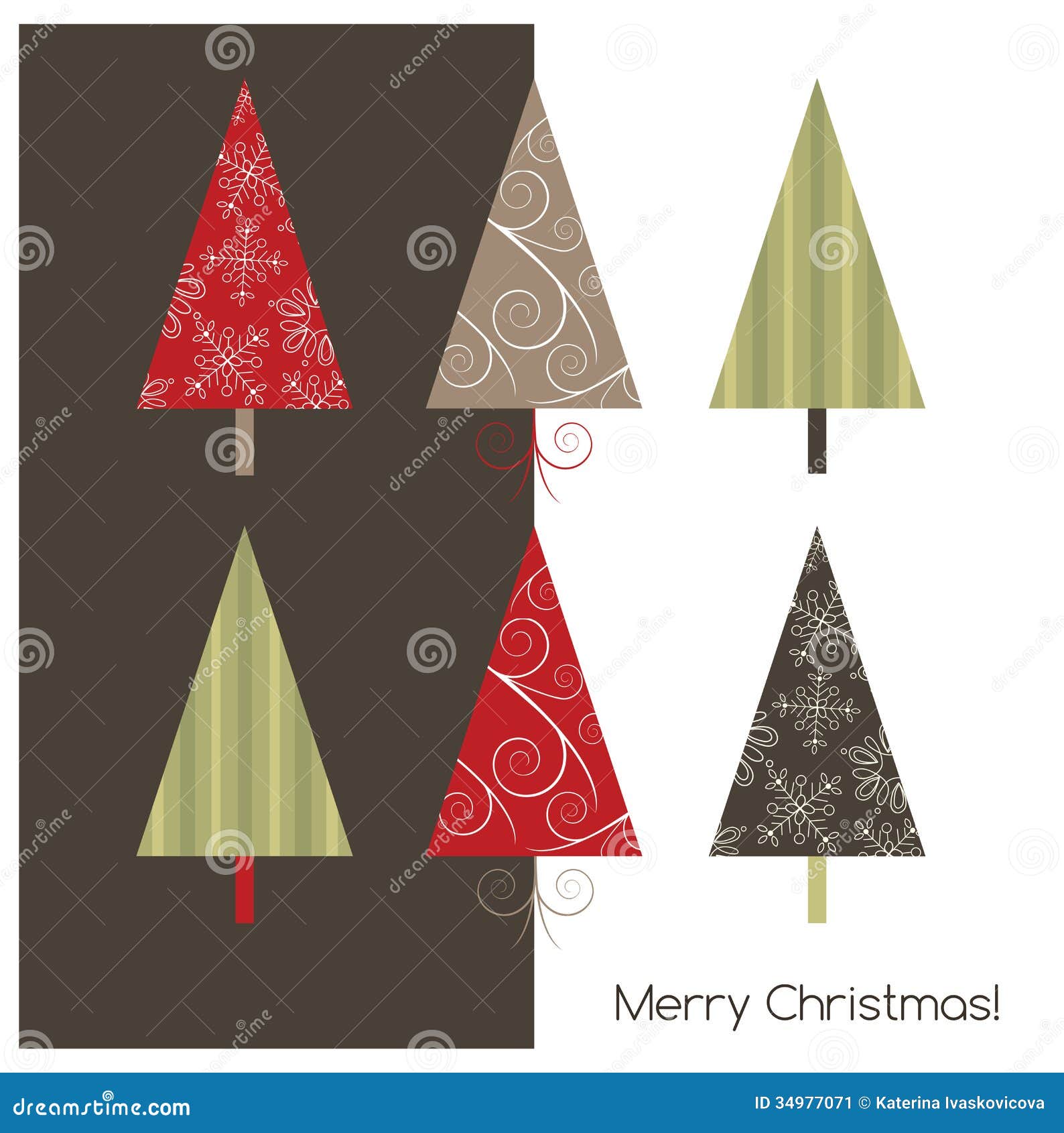 Christmas geeting card stock vector. Illustration of merry - 34977071