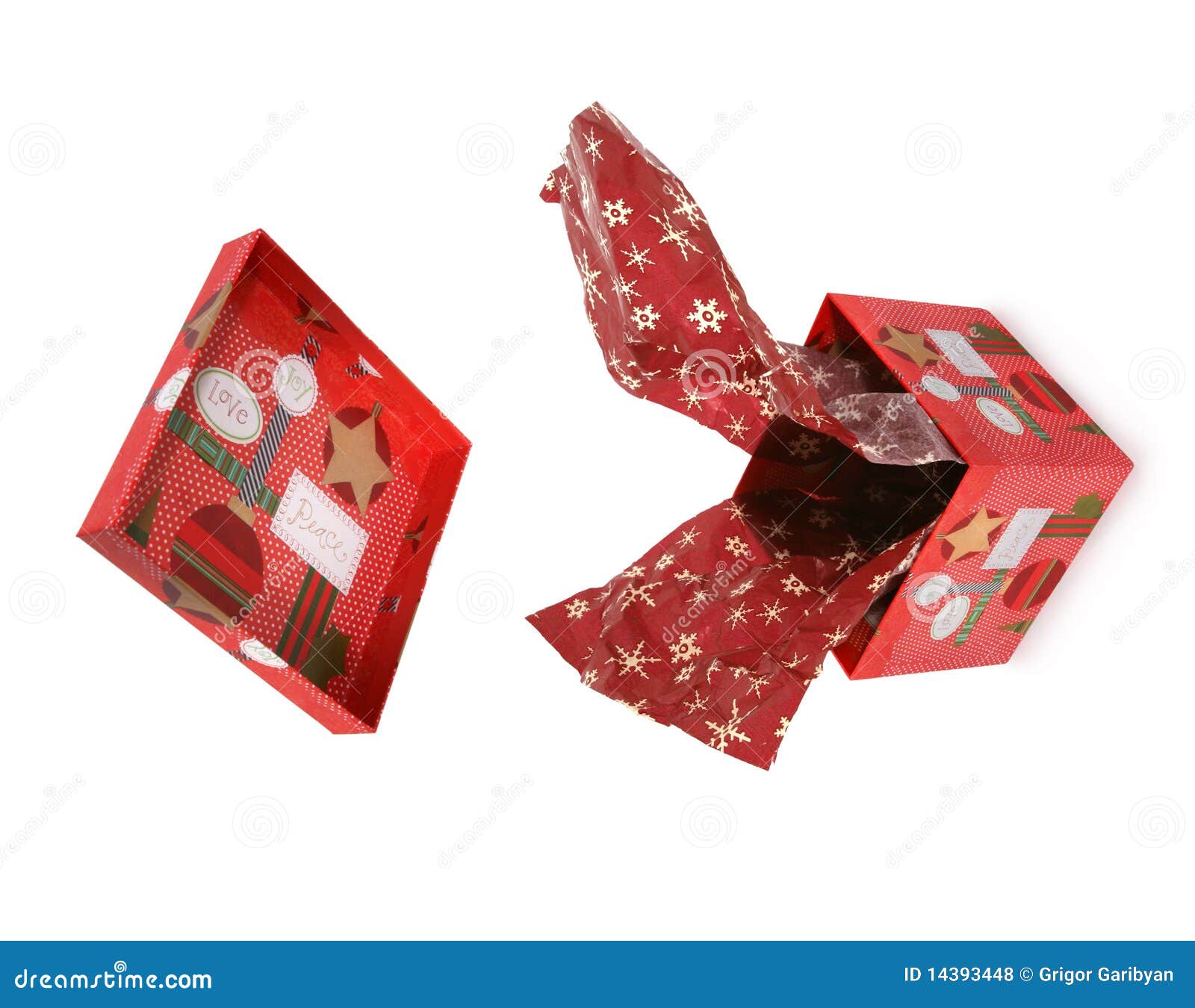 Christmas gift Box stock photo. Image of opened, christmas 14393448